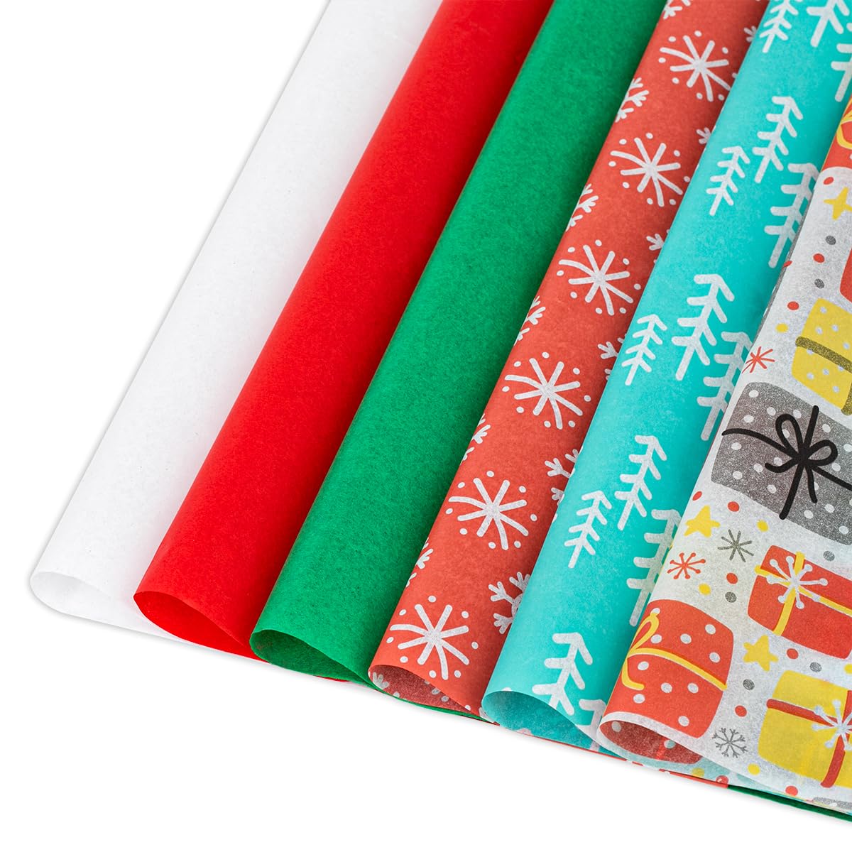 Premium ARTLYMERS Tissue Paper for Gift Wrapping - 120 Sheets (White, Red, Green) - Christmas Gift Packaging, Arts & Crafts, Party Decorations - Perfect for Holiday Presents, DIY Projects, and Home Decor
