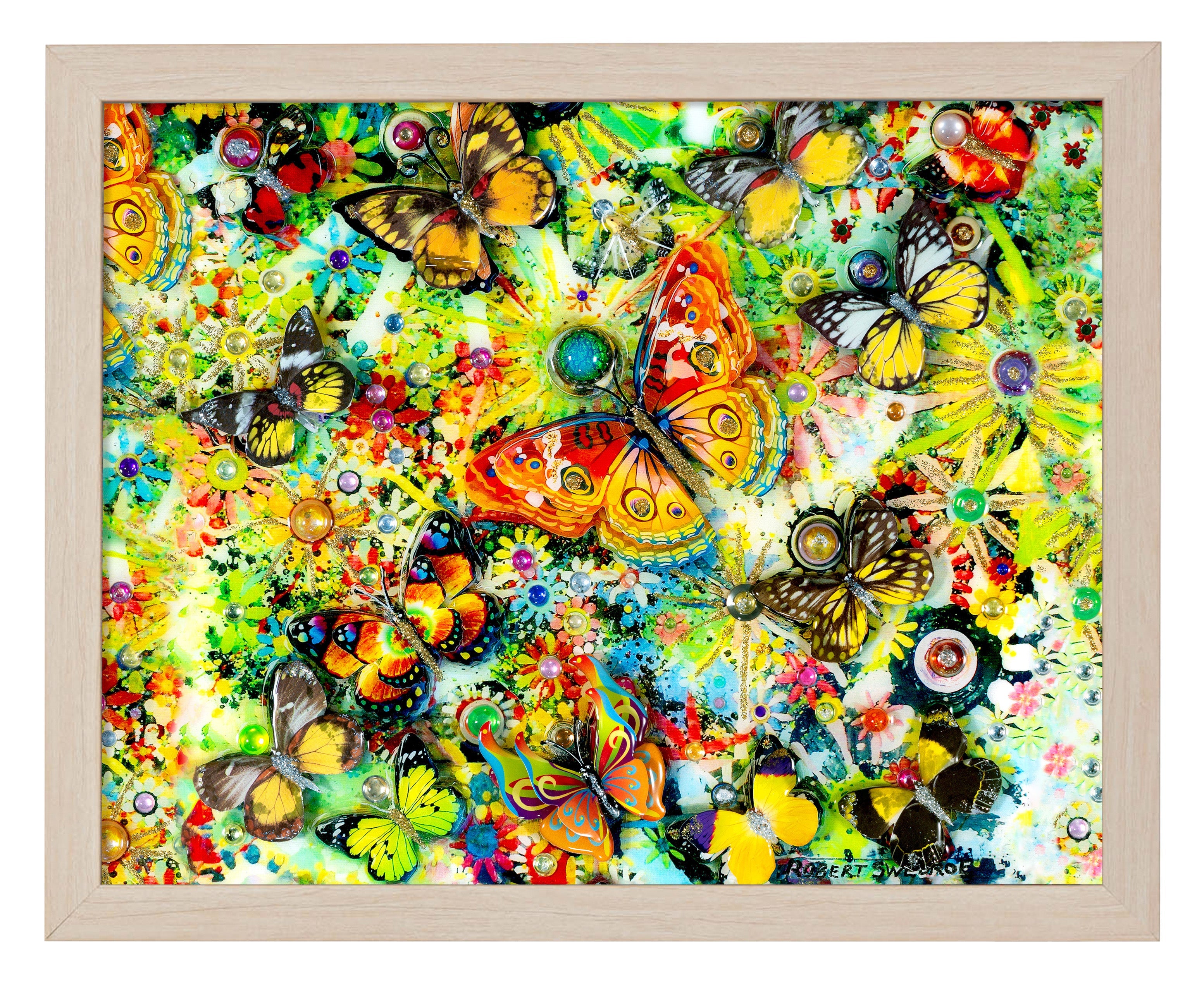 Butterfly Nectar Chase Art Prints - Vibrant Butterfly Wall Decor for Home, Office & Nursery | Nature-Inspired Artwork for Living Room, Bedroom & Gifts