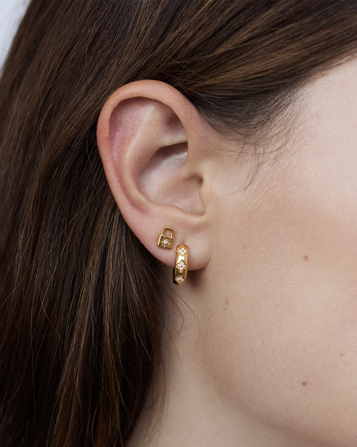 18K Gold Vermeil Lotus Hoop Earrings for Women - Elegant Floral Bloom Design, Hypoallergenic & Tarnish-Resistant - Perfect for Weddings, Parties & Everyday Wear