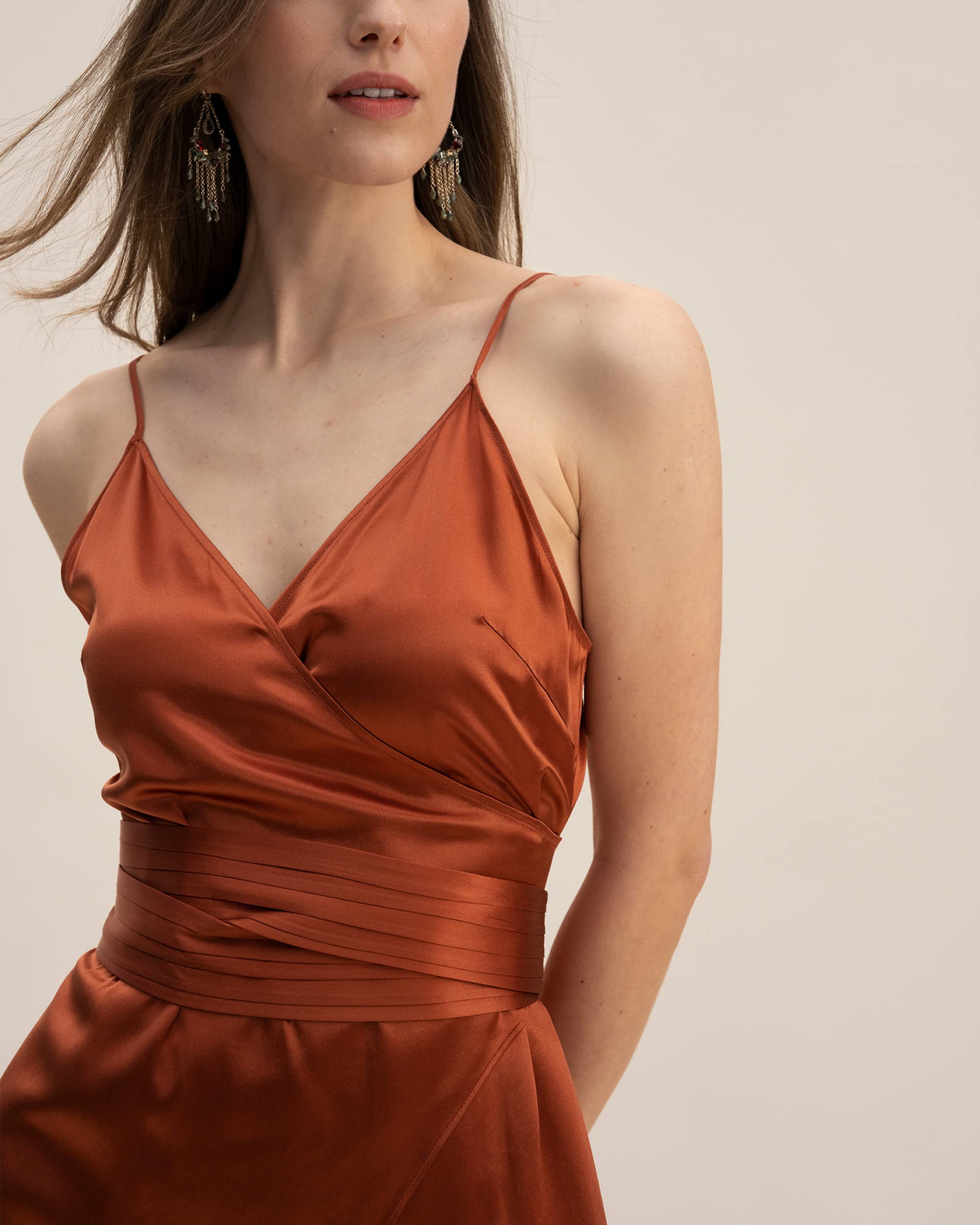 LilySilk 100% Pure Silk Cocktail Dress for Women - 22MM Silk Wrap Elegant Spaghetti Strap Evening Gown | Perfect for Club, Wedding, Party & Special Occasions