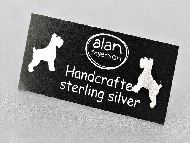 Premium Schnauzer Dog Stud - Sterling Silver Dog Collar Charm for Small & Medium Breeds - Perfect for Pet Fashion & Grooming Shows