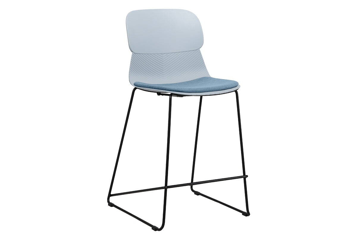 Sammy Counter Stool with Sled Base - 30 Inch Bar Height Stool, Durable Plastic Construction - Perfect for Kitchen Islands, Breakfast Bars & Home Decor