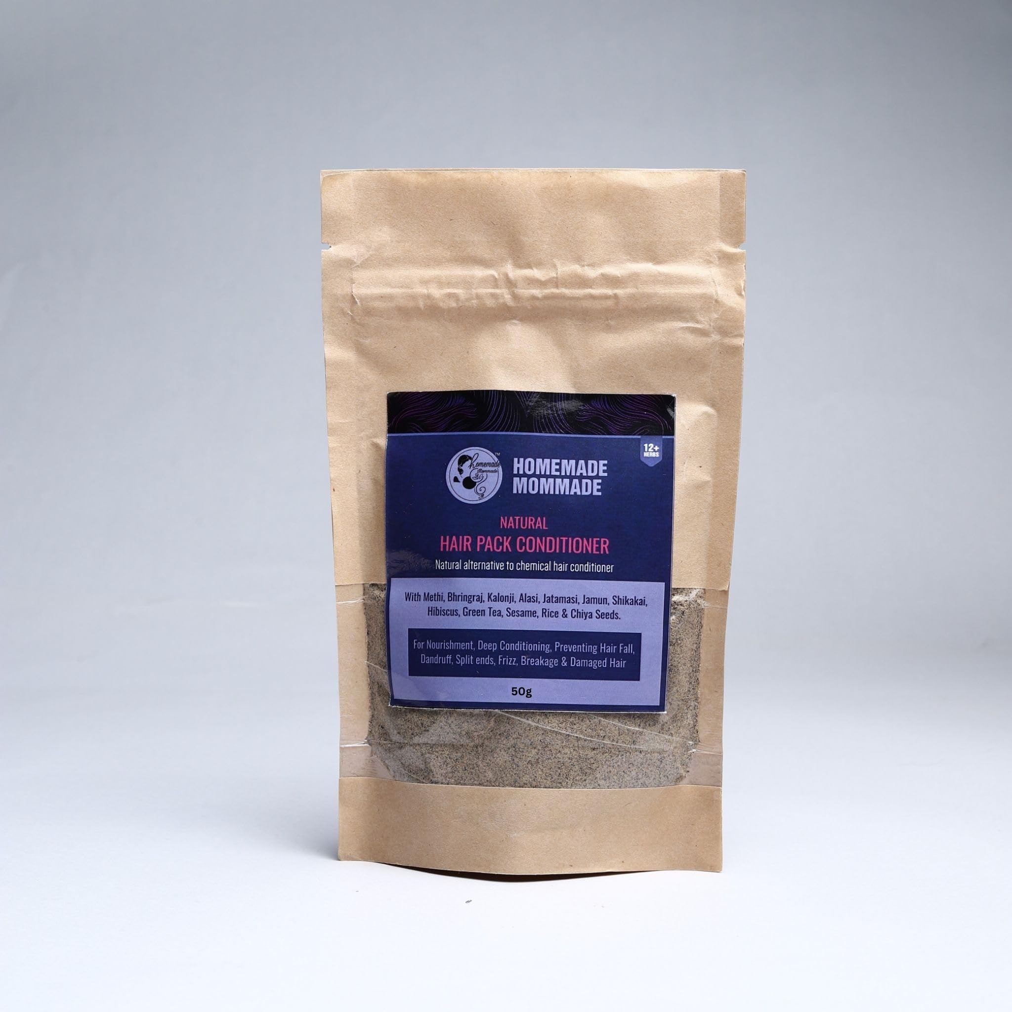Homemade-Mommade Hair Pack Conditioner (50g) - Natural Deep Conditioning Treatment for Dry & Damaged Hair - Perfect for At-Home Hair Care & Salon Use