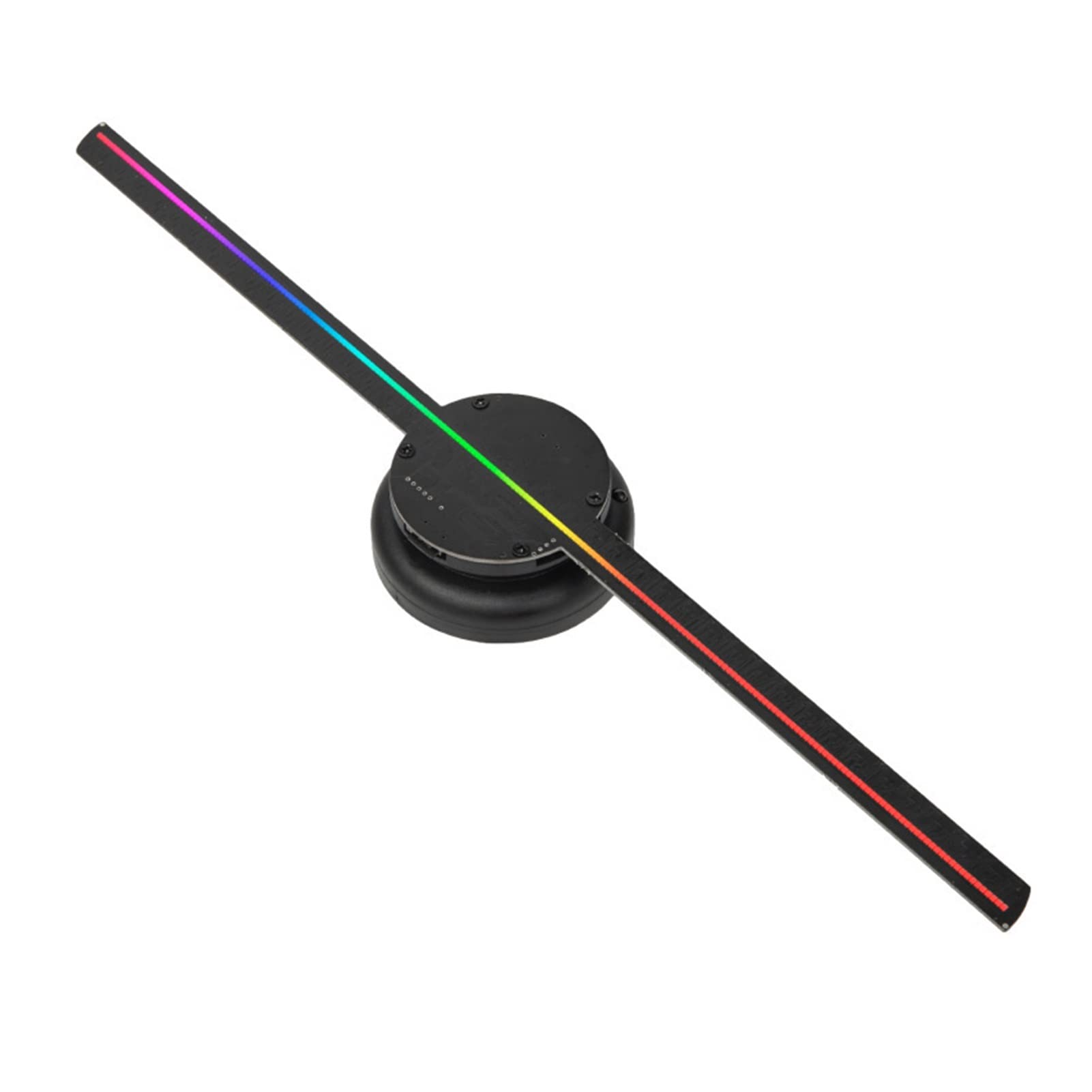 Naked Eye 3D Holographic Video Fan - 360° Rotating LED Hologram Projector for Advertising & Home Decor | Suspended Holographic Imaging Display for Retail Stores, Events & Parties