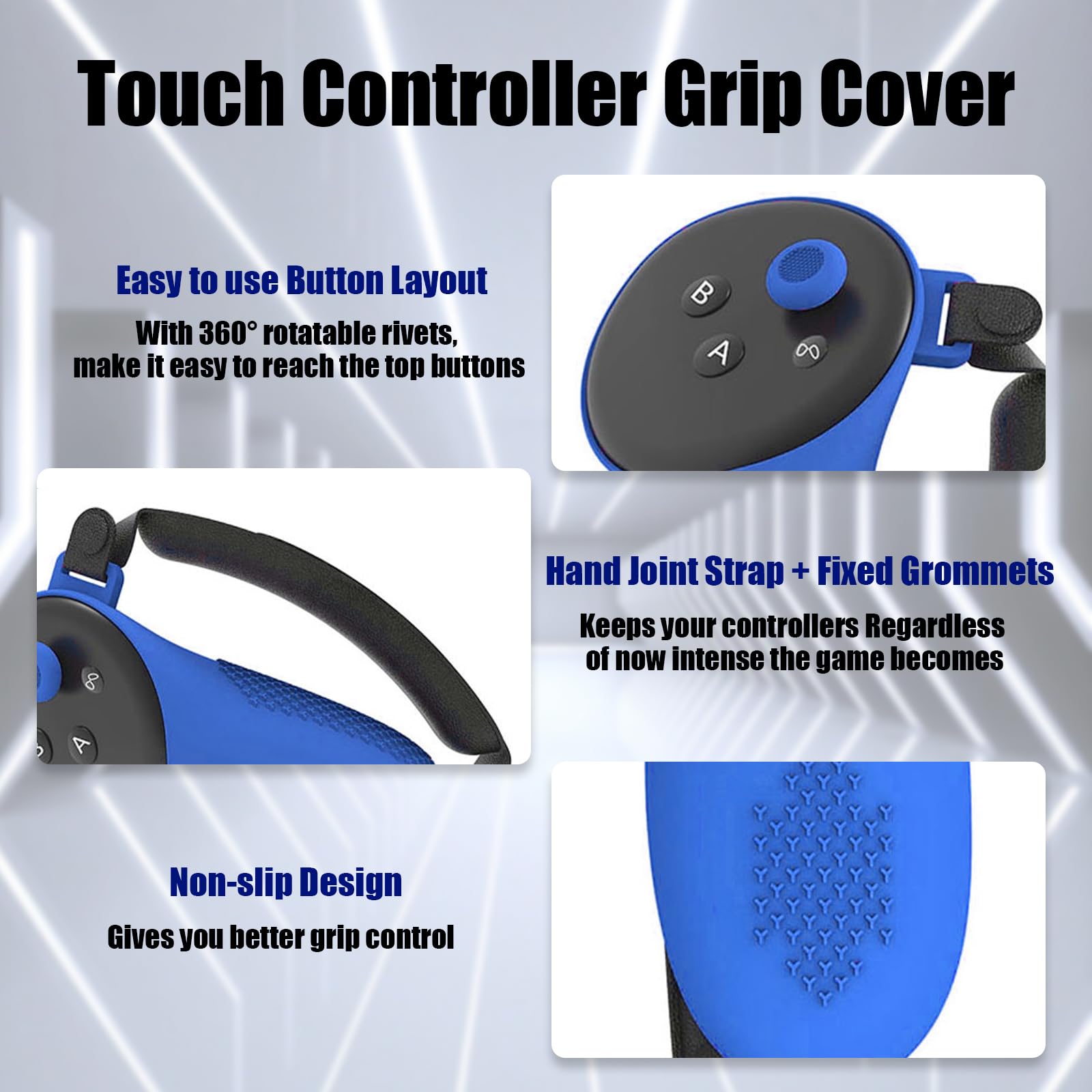 BIOSA 7-Piece Accessory Set for Meta Quest 3 - Protective Case, Anti-Slip Controller Grips, Anti-Scratch Lens Cover, Face Pad Cover, Sweatband & Headset Cover - Perfect for VR Gaming, Fitness & Entertainment