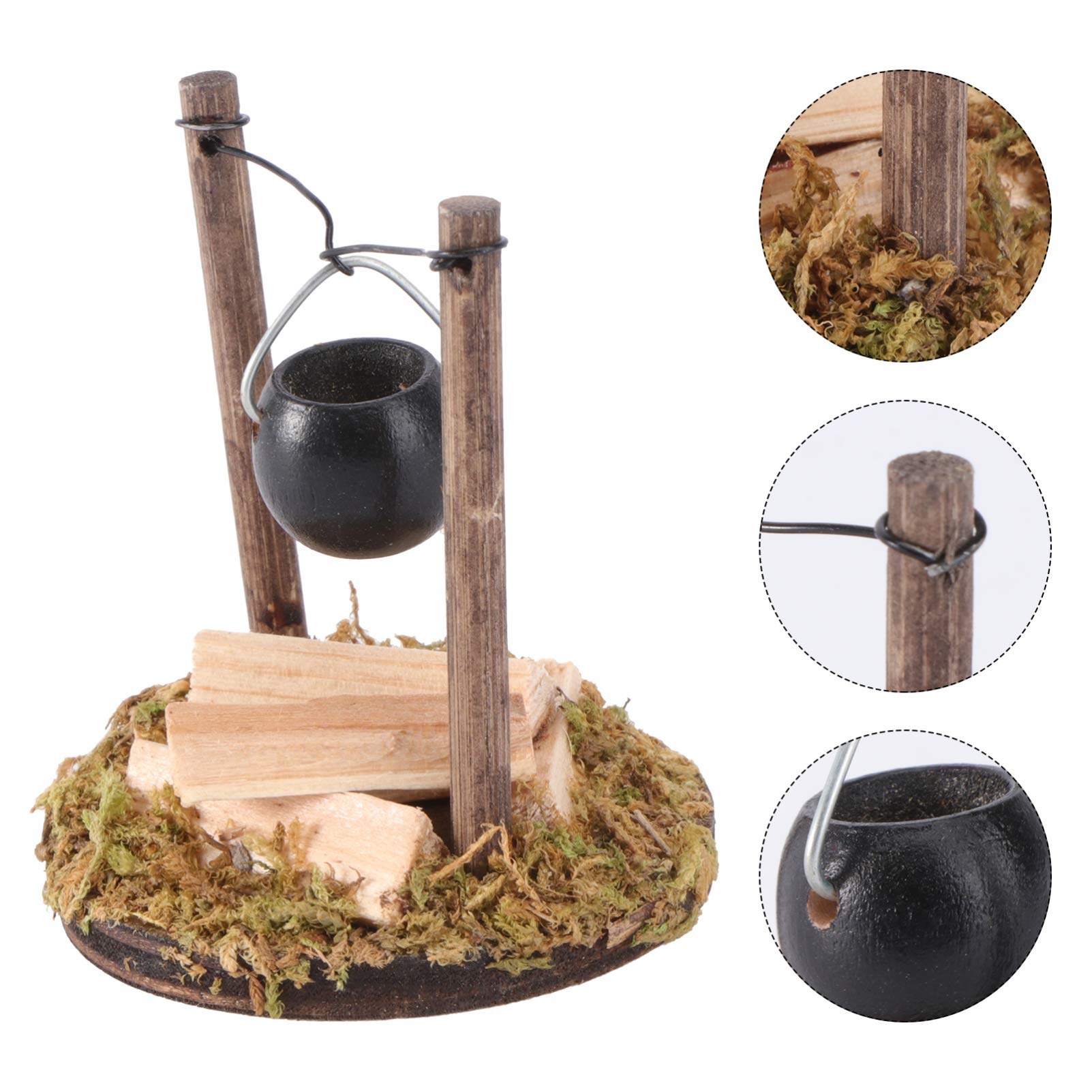 Mini Hanging Stove Decor - 1pc Dollhouse Hanging Furniture, Tiny Hanging Stove for Miniature Gardens, Fairy Gardens & Home Decor - Perfect for DIY Landscape, Flower Pot Accents & Outdoor Grass Accessories