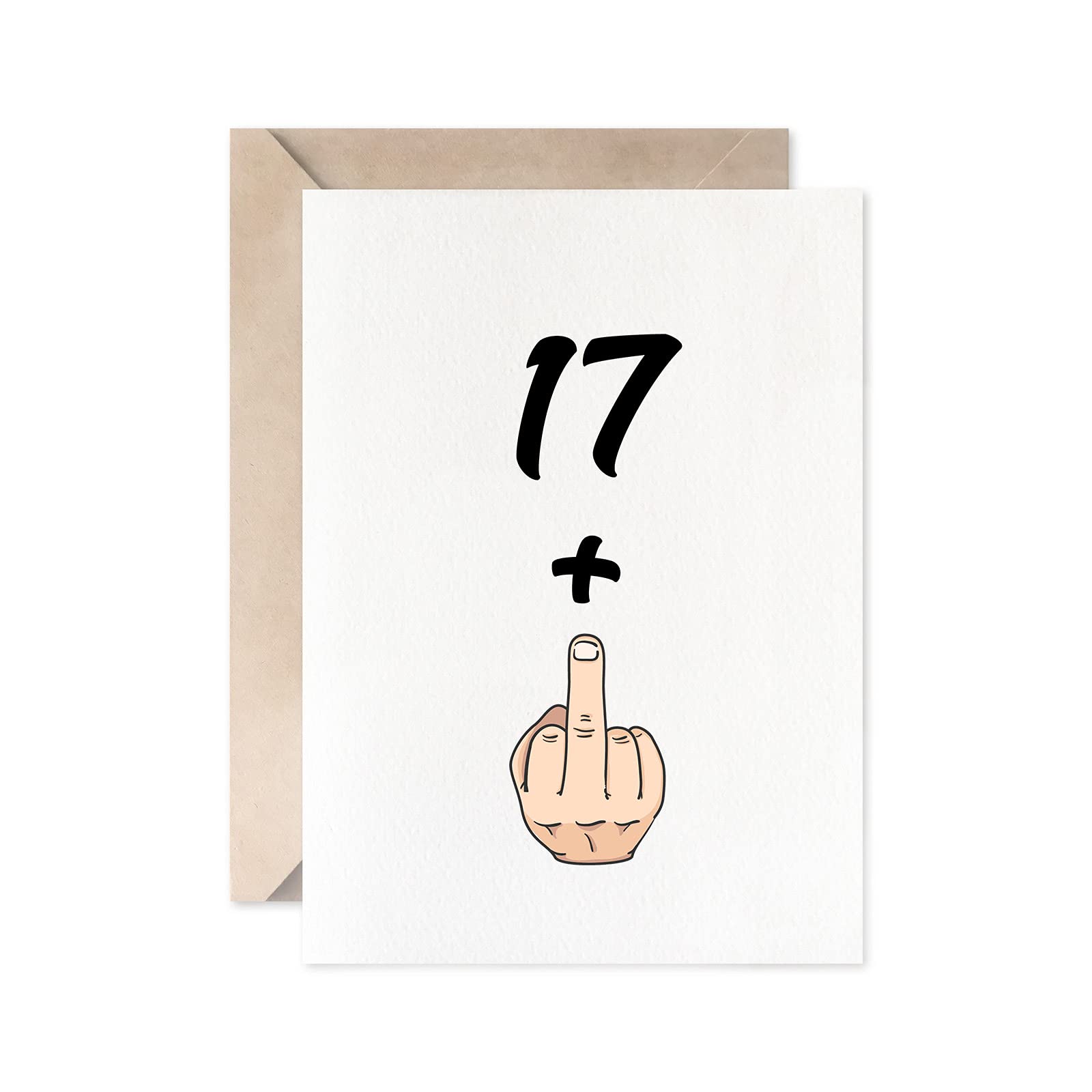 Funny 18th Birthday Card for Girls & Boys - Sweet 17+1 Joke Gift for 18 Year Olds - Perfect for Milestone Celebrations & Humorous Birthday Wishes