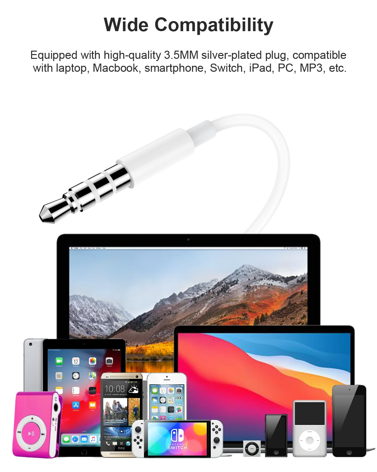 2 Pack Wired Earbuds with Mic & Volume Control - Noise Isolating In-Ear Headphones 3.5mm Jack, Lightweight Comfort for iPhone, iPad, Samsung, Huawei, Android Devices, MP3 Players, Tablets & Laptops - Perfect for Commuting, Workouts & Online Classes