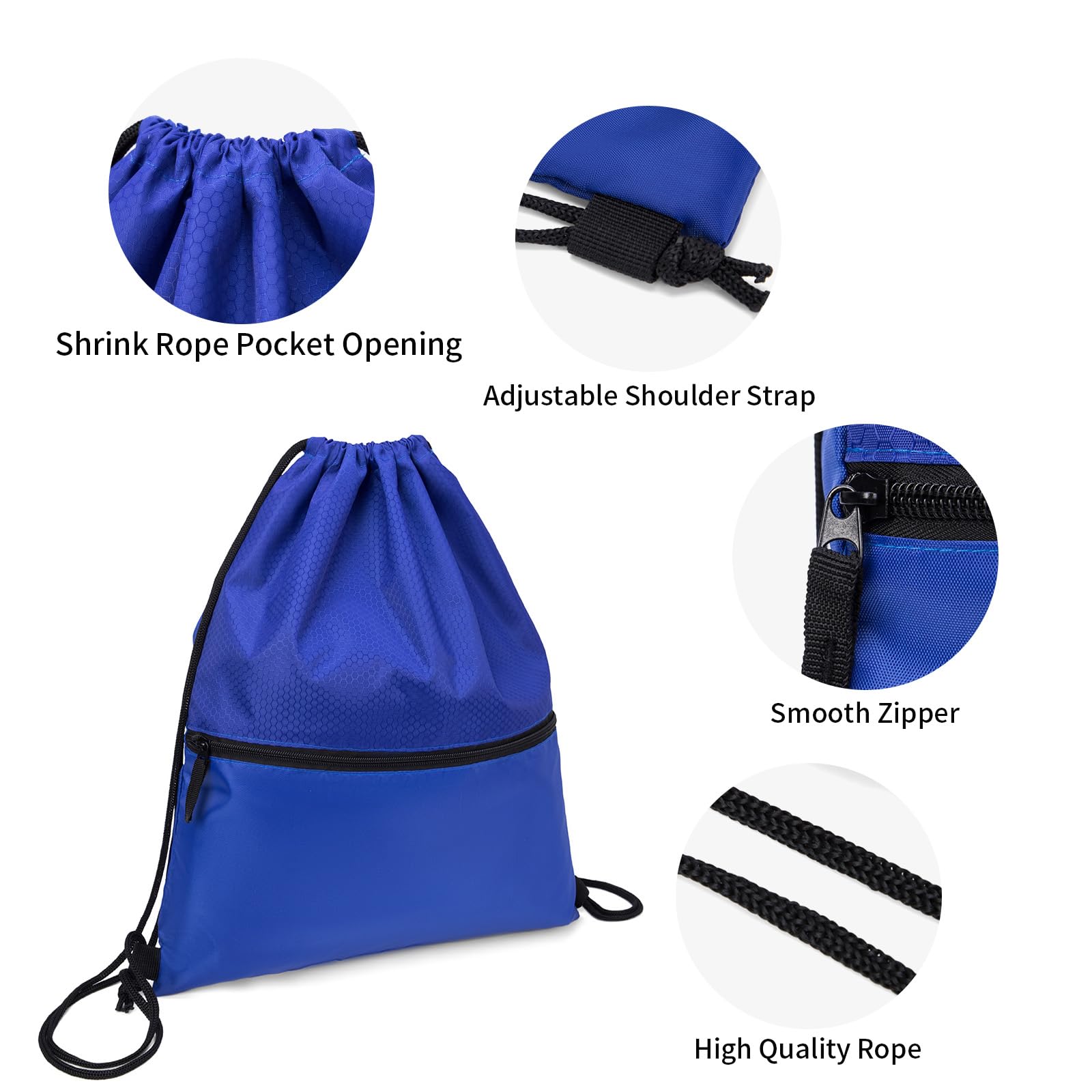 Drawstring Backpack for Men - Lightweight Gym String Bag with Adjustable Straps - Perfect for Workouts, Travel & Outdoor Activities