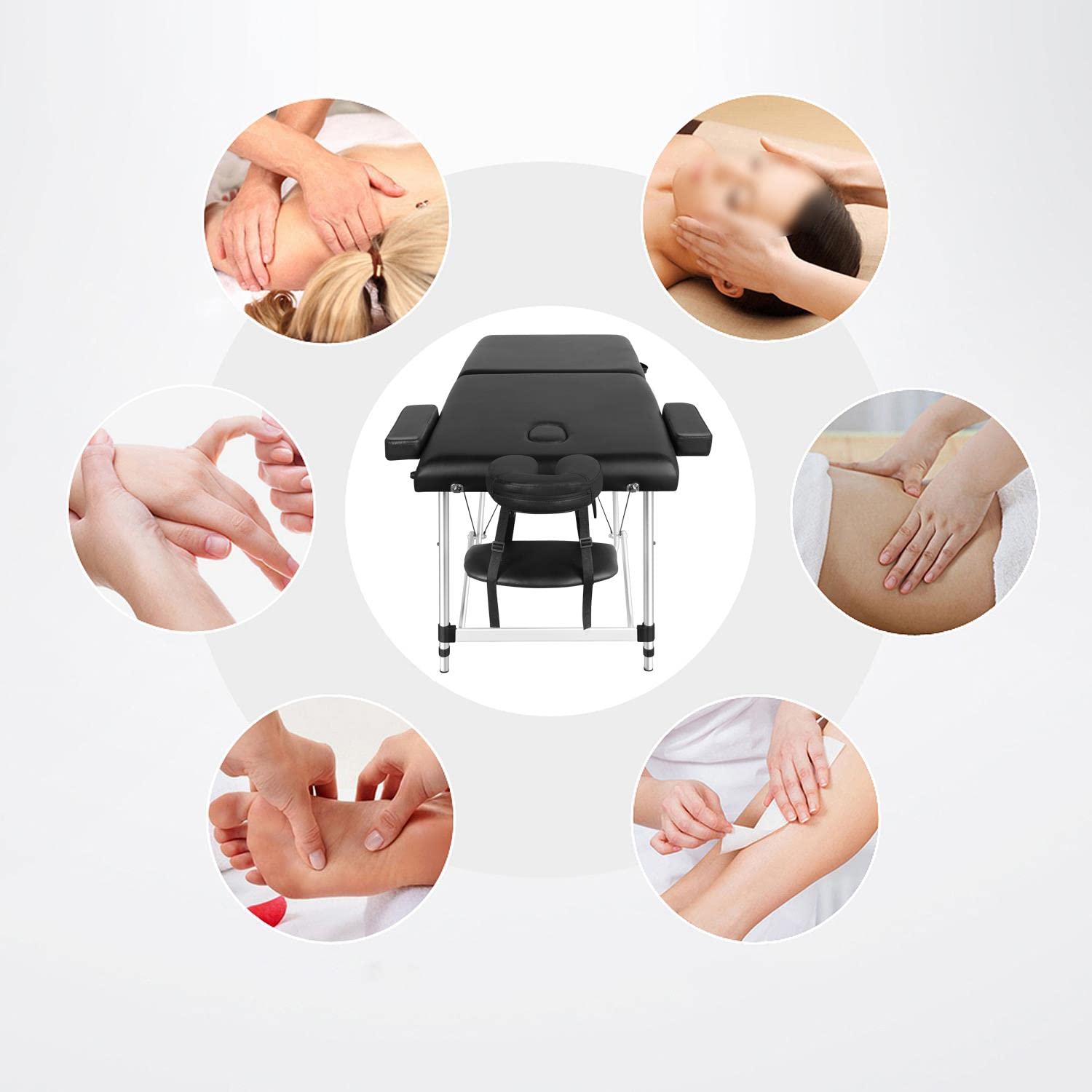 Yaheetech Portable Adjustable Massage Table - 28