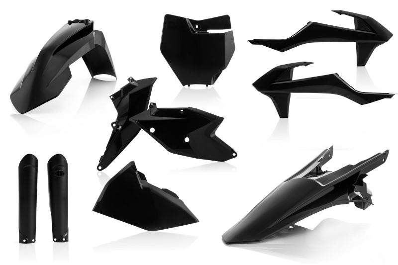 Acerbis Full Plastic Kit for KTM 125-450 SX/SX-F/XC-F/XC (16-18) - Black | Durable Motorcycle Body Kit for Off-Road & Motocross Racing