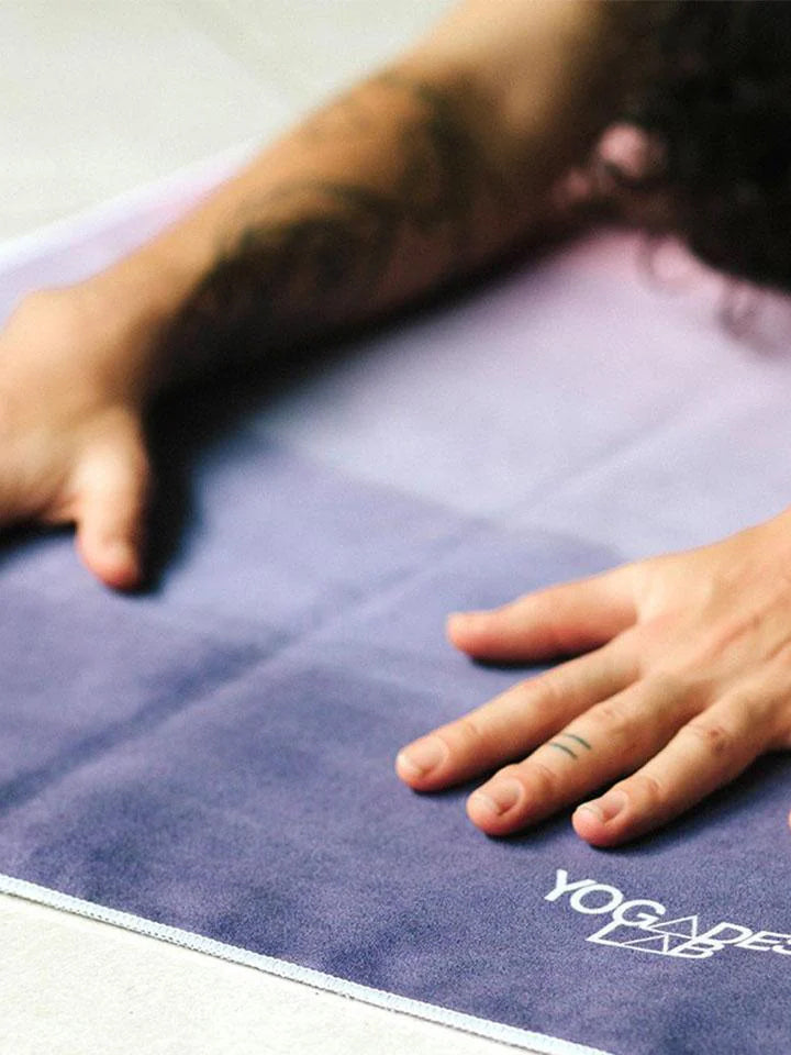 Yoga Design Lab Non-Slip Yoga Mat Towel - Premium Eco-Friendly Breathe Technology for Hot Yoga, Pilates & Home Workouts