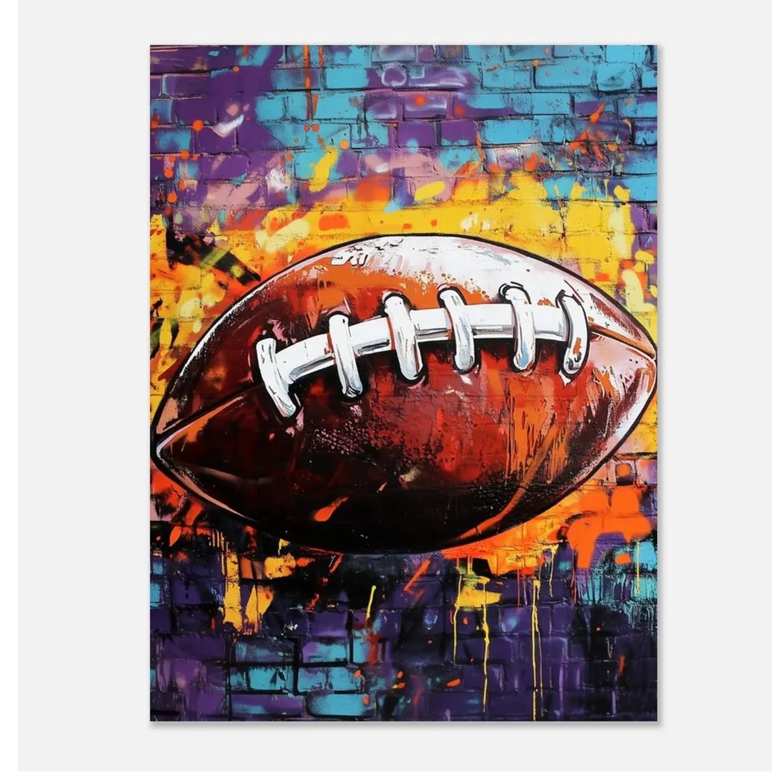 American Football Sports Art Painting Canvas Wall Decor #SA002 - Perfect for Game Room, Man Cave, and Sports Fan Gifts