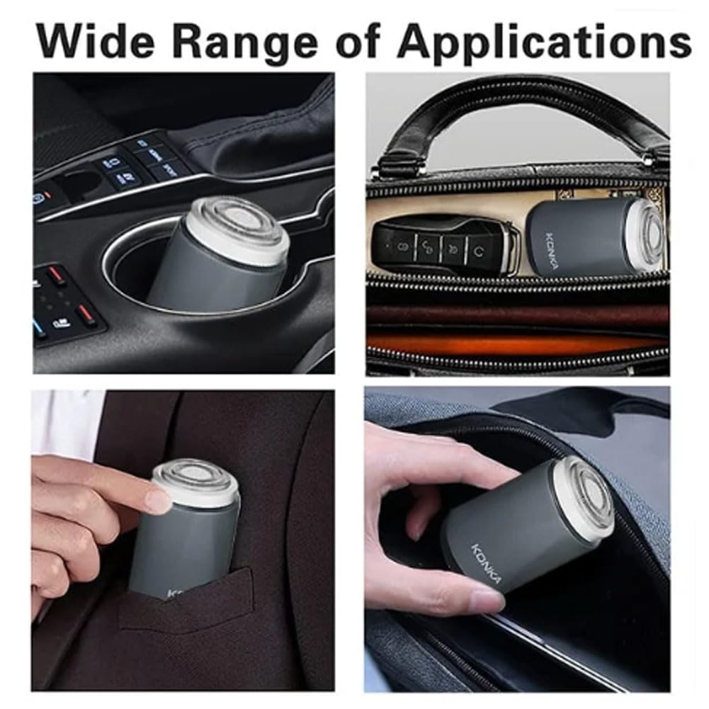 Vishopee Mini Electric Shaver with Digital Display - Rechargeable & Waterproof USB Shaver for Men, Portable Pocket Shaver for Travel & Home Use (Gray) - Perfect for Quick Grooming, Business Trips, and Daily Shaving