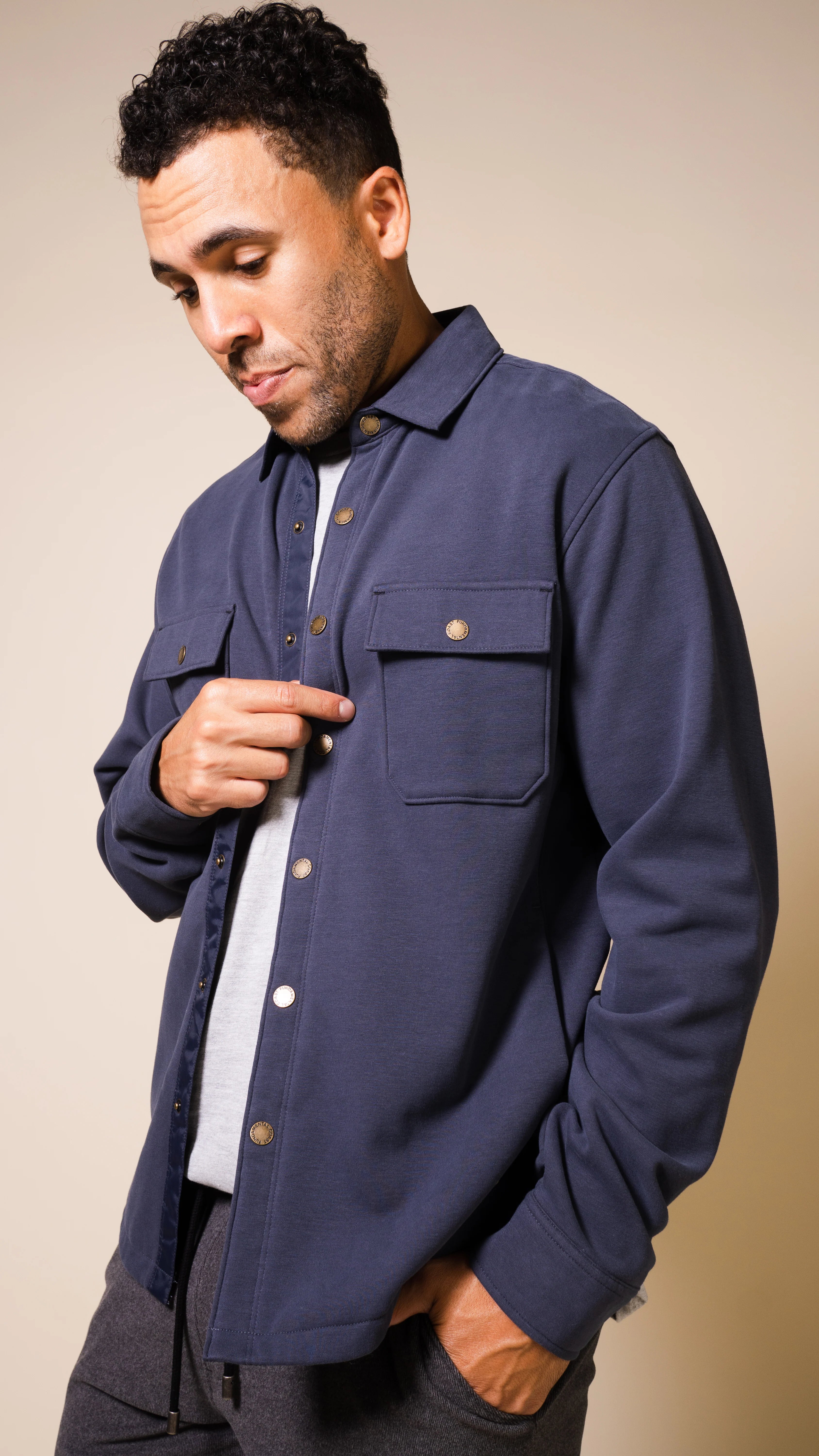 Fundamental Coast Indigo Night Shirt Jacket - Lightweight Layering for Men & Women | Perfect for Casual Outings, Travel & Cool Evenings