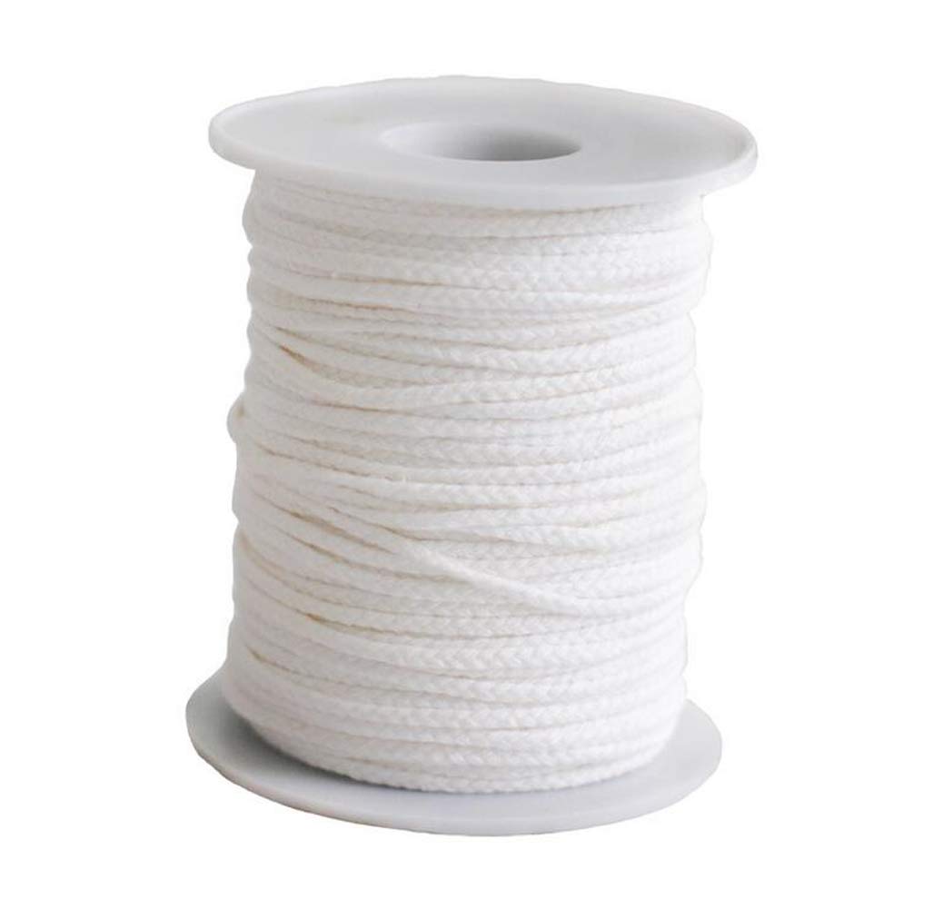 200FT 24-Ply Braided Cotton Candle Wicks - Natural Waxed Twine String for DIY Candle Making, Home Decor & Craft Projects (1 Roll)