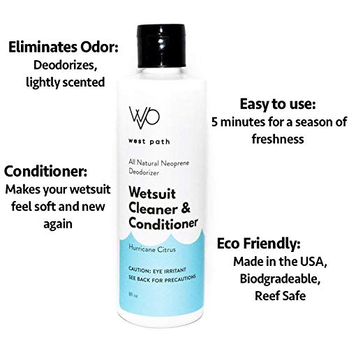 **Eco-Friendly Wetsuit Cleaner & Conditioner – All Natural Neoprene Shampoo with Citrus Deodorizer | Biodegradable, Reef Safe, Made in USA – Perfect for Surfing, Diving & Water Sports Gear**