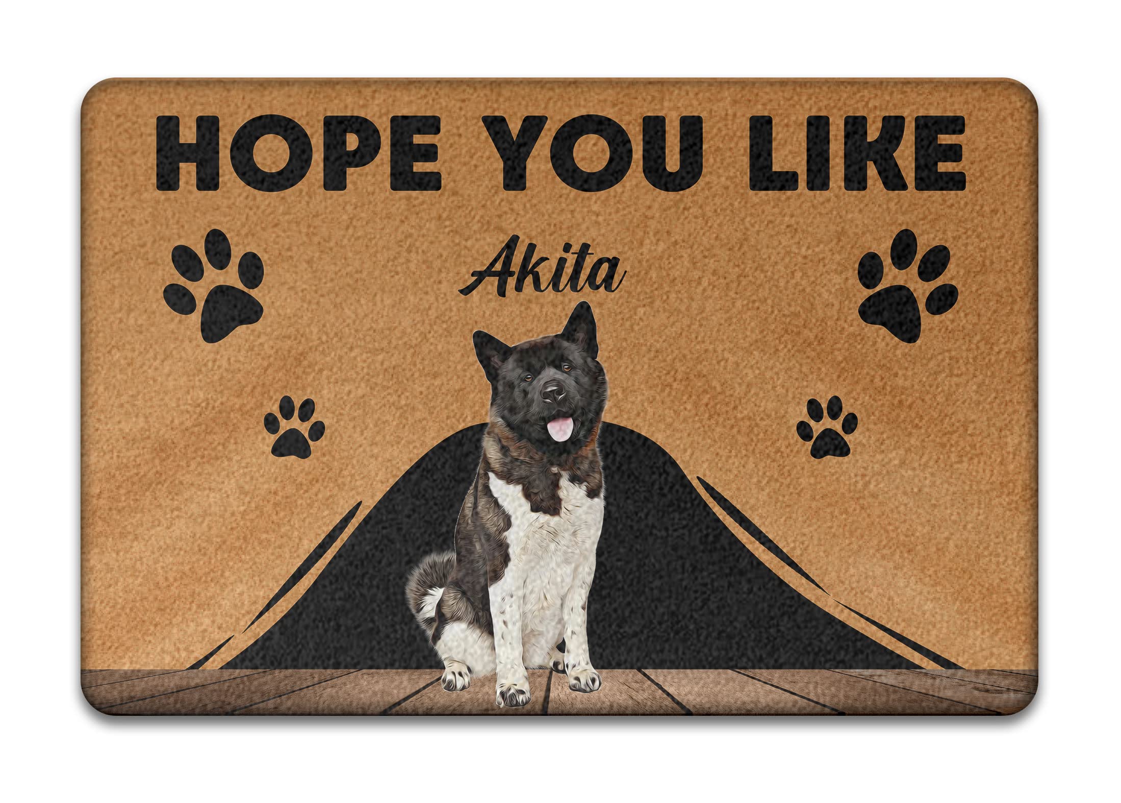 Premium Akita Dog Theme Welcome Doormat - Non-Slip Front Door Mat for Entrance, Kitchen & Indoor Use - Perfect Gift for Pet Lovers & Home Decor
