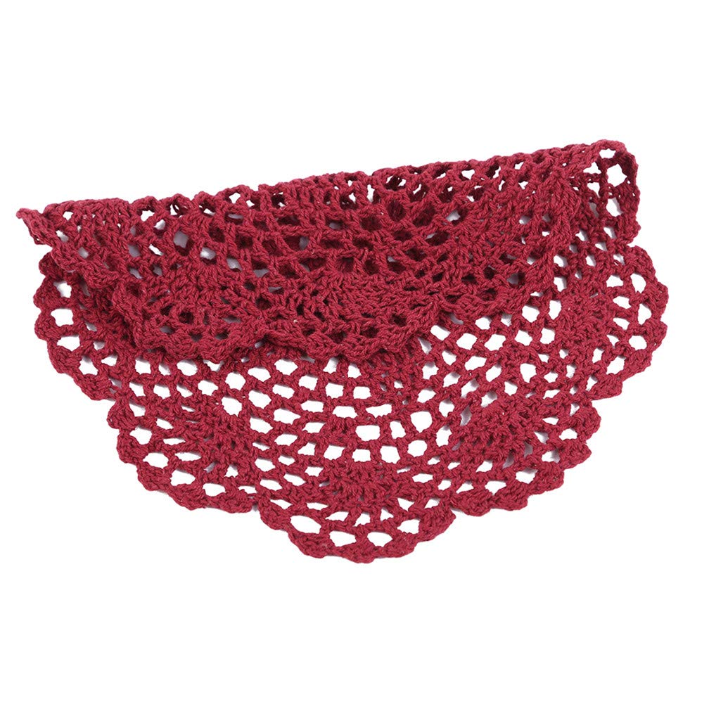 Handmade Oval Crochet Cotton Lace Coasters Set - Elegant Table Placemats for Home, Kitchen, Sofa & Mug Decor - Perfect for Tea Parties, Coffee Time and Dining Table Protection
