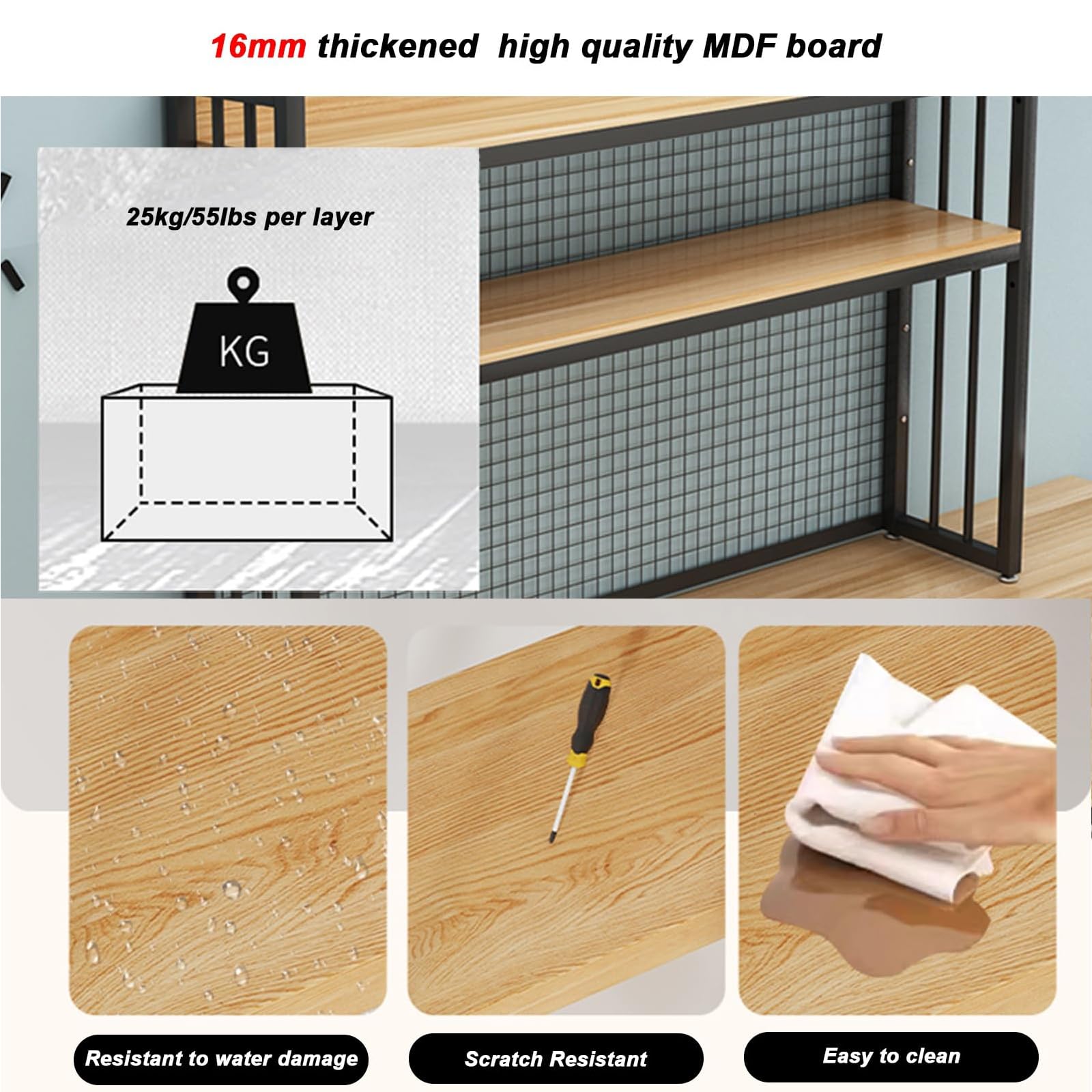 Adjustable Desk Bookshelf Organizer Rack - 135cm Height Desktop Bookcase for Computer Desk, Office Supplies & Accessories Storage Display Shelf | Perfect for Home Office, Study Room & Workspace Organization
