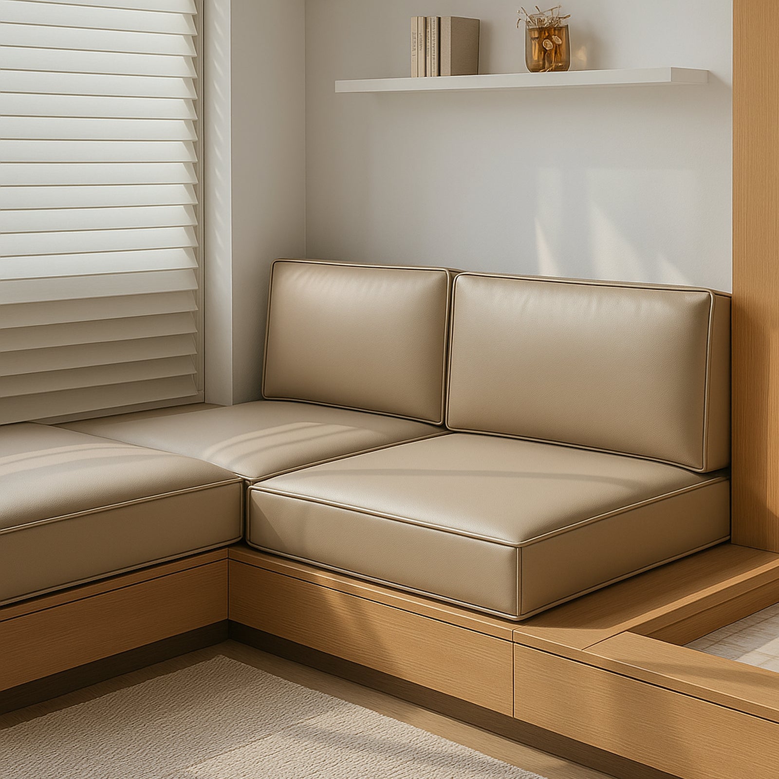 Premium Brist Custom Bench Cushion - Soft Beige Sofa Seat Pad with Anti-Scratch Fabric - Smooth Texture Chair Cushion for Patio, Deck, Garden & Indoor Furniture - Perfect for Outdoor Lounging & Home Decor