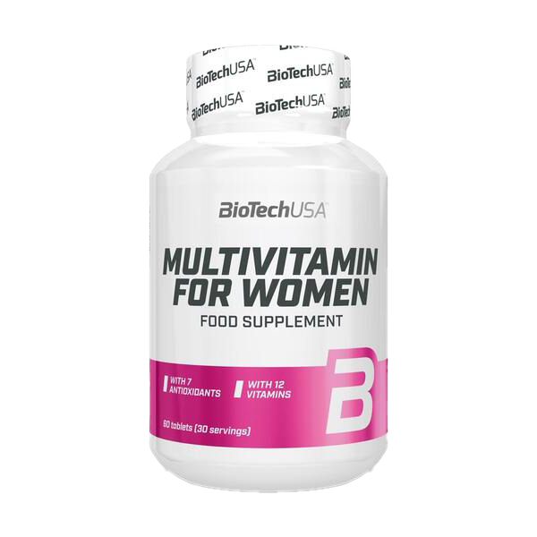 BioTechUSA Women's Multivitamin Supplement - 60 Tablets for Daily Energy, Immunity & Wellness | Ideal for Active Women & Fitness Lovers