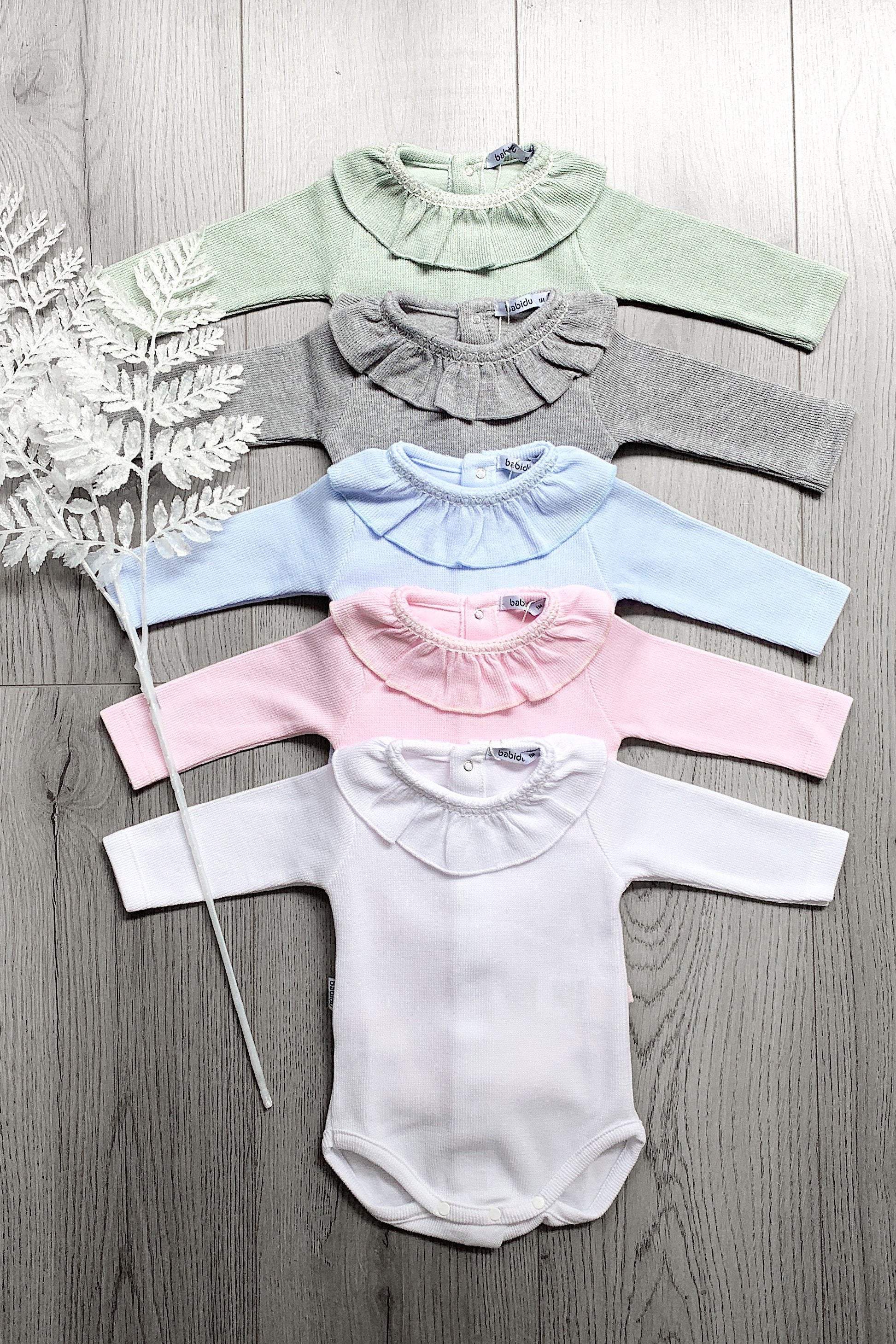 Stylish Knit Ruffle Collar Bodysuit for Women - Soft & Comfortable Baby Doll Top for Layering or Casual Wear