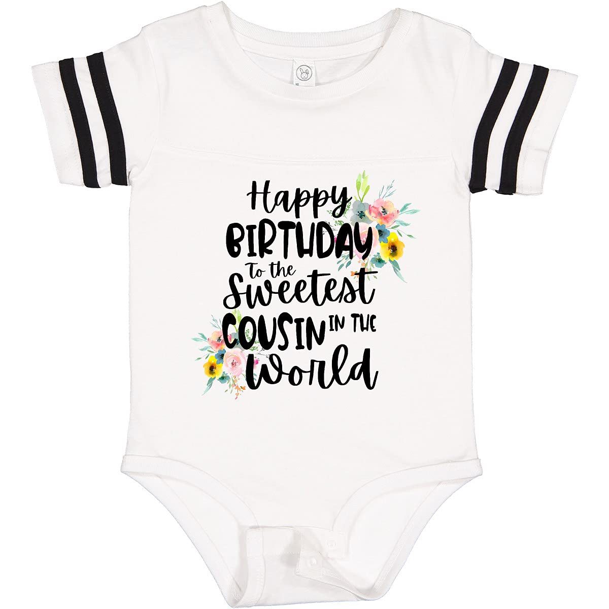 Inktastic Happy Birthday to The Sweetest Cousin in The World Baby Bodysuit - Cute Cousin Birthday Gift for Infants & Toddlers - Perfect for Birthday Parties, Family Photos & Special Occasions