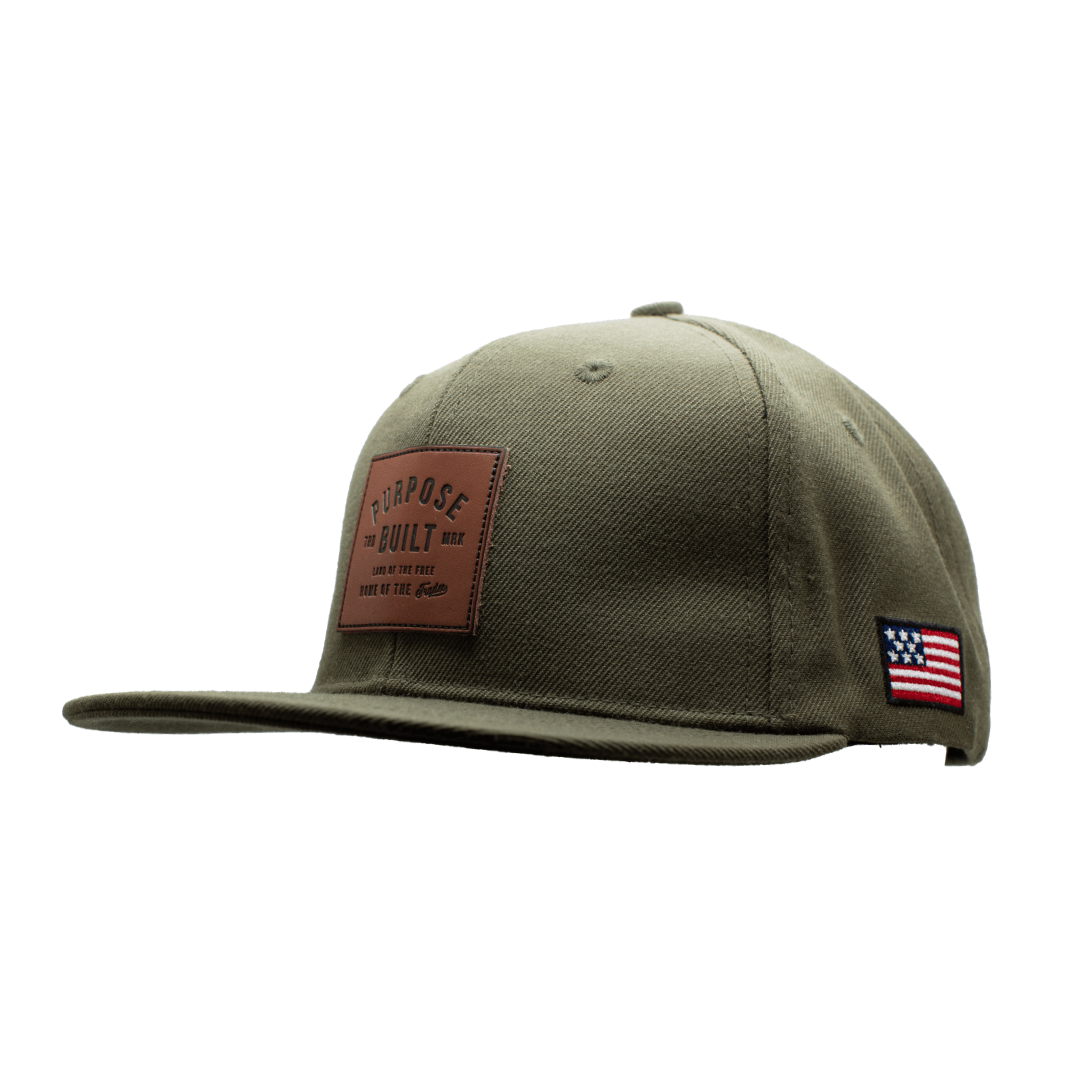 Stylish Olive Leather Patch Hat for Men & Women - Perfect for Outdoor Adventures, Casual Wear & Street Fashion