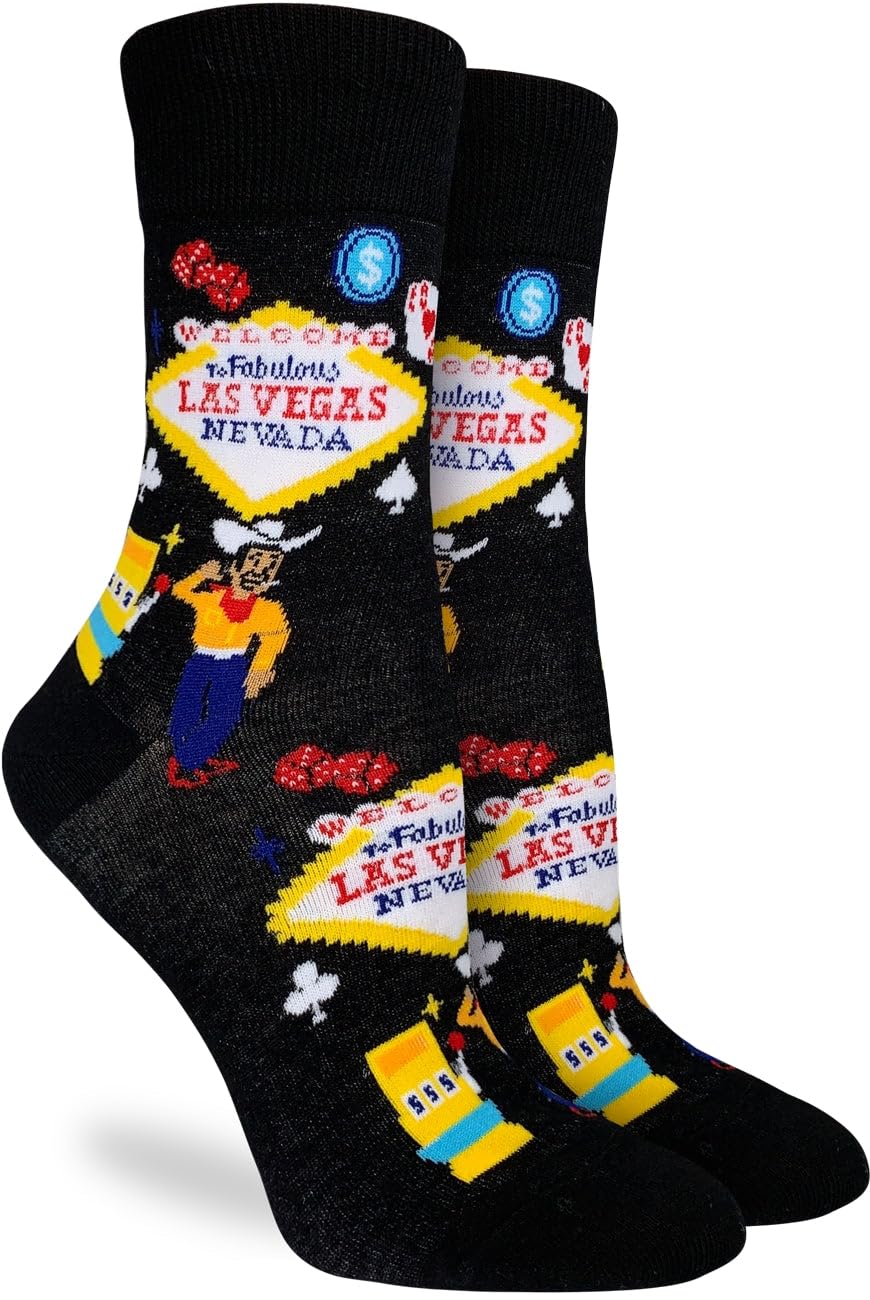 Good Luck Sock Women's Bob Ross Socks - Fun Colorful Crew Socks for Women, Comfortable Cotton Blend, Perfect Gift for Artists & Sock Lovers - Great for Casual Wear, Gifts & Creative Inspiration