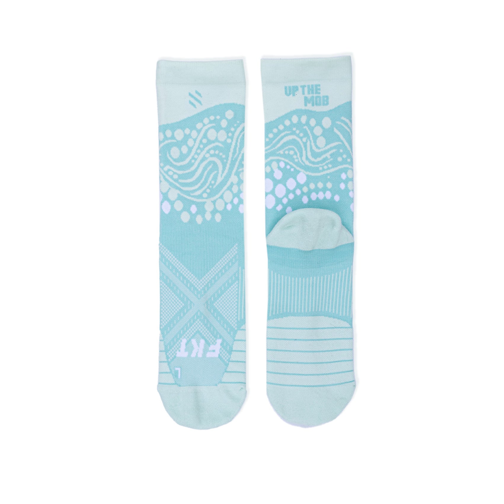 FKT Crew Length Running Socks for Men & Women - Moisture Wicking Athletic Socks for Marathon, Trail Running & Workouts - Comfortable Performance Socks for Sports & Fitness