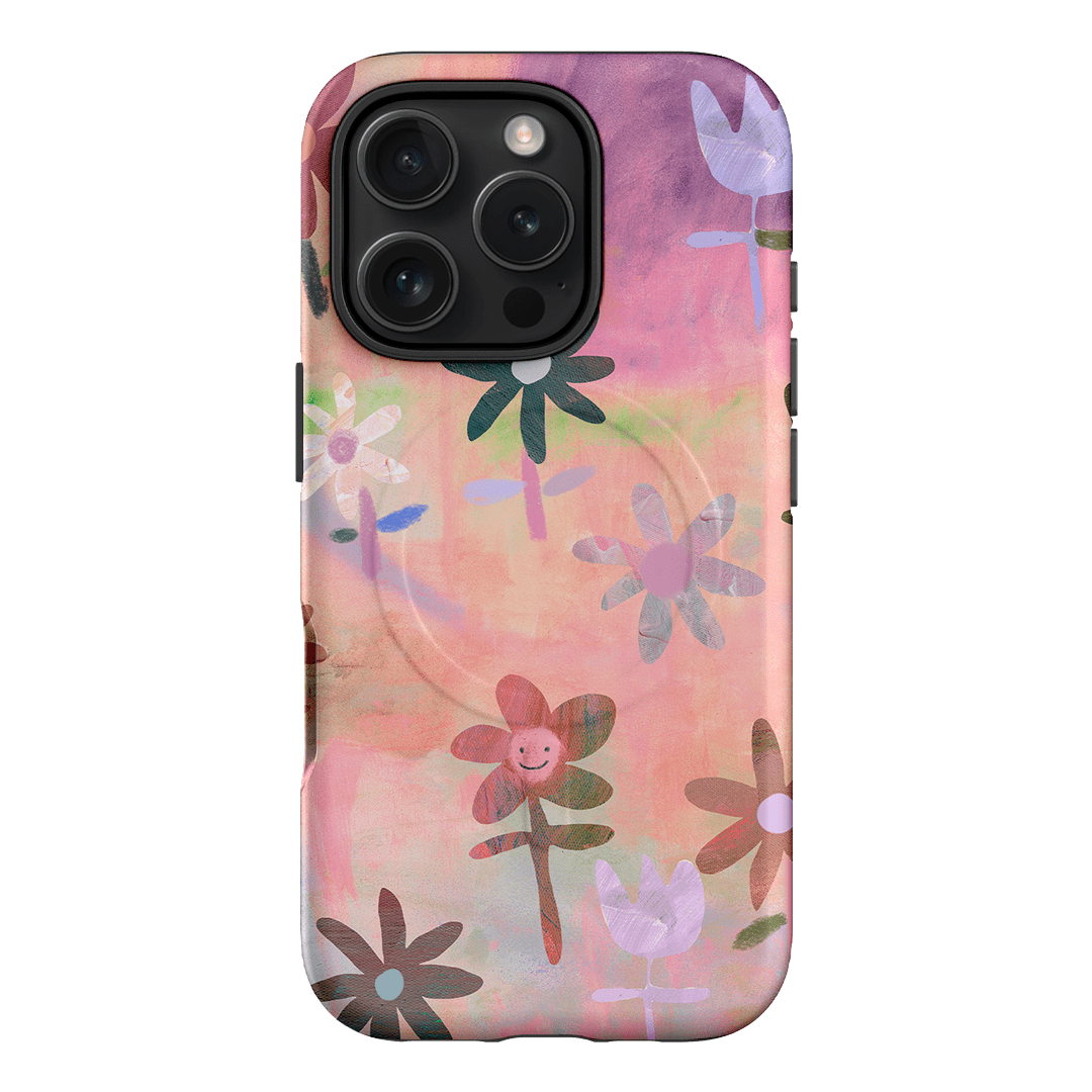 Premium Lazy Daisy Floral Phone Case - Shockproof & Slim Design for iPhone 15/14/13/12/Pro/Max - Perfect for Everyday Use, Travel & Outdoor Activities