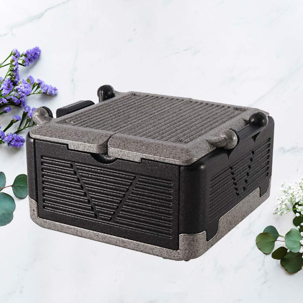 Portable Foldable Insulated Food Container - Thermal Lunch Box for Car, Travel, Camping & Fishing | Keeps Meals Hot/Cold | Perfect for Picnics, Work & Outdoor Adventures (Black)