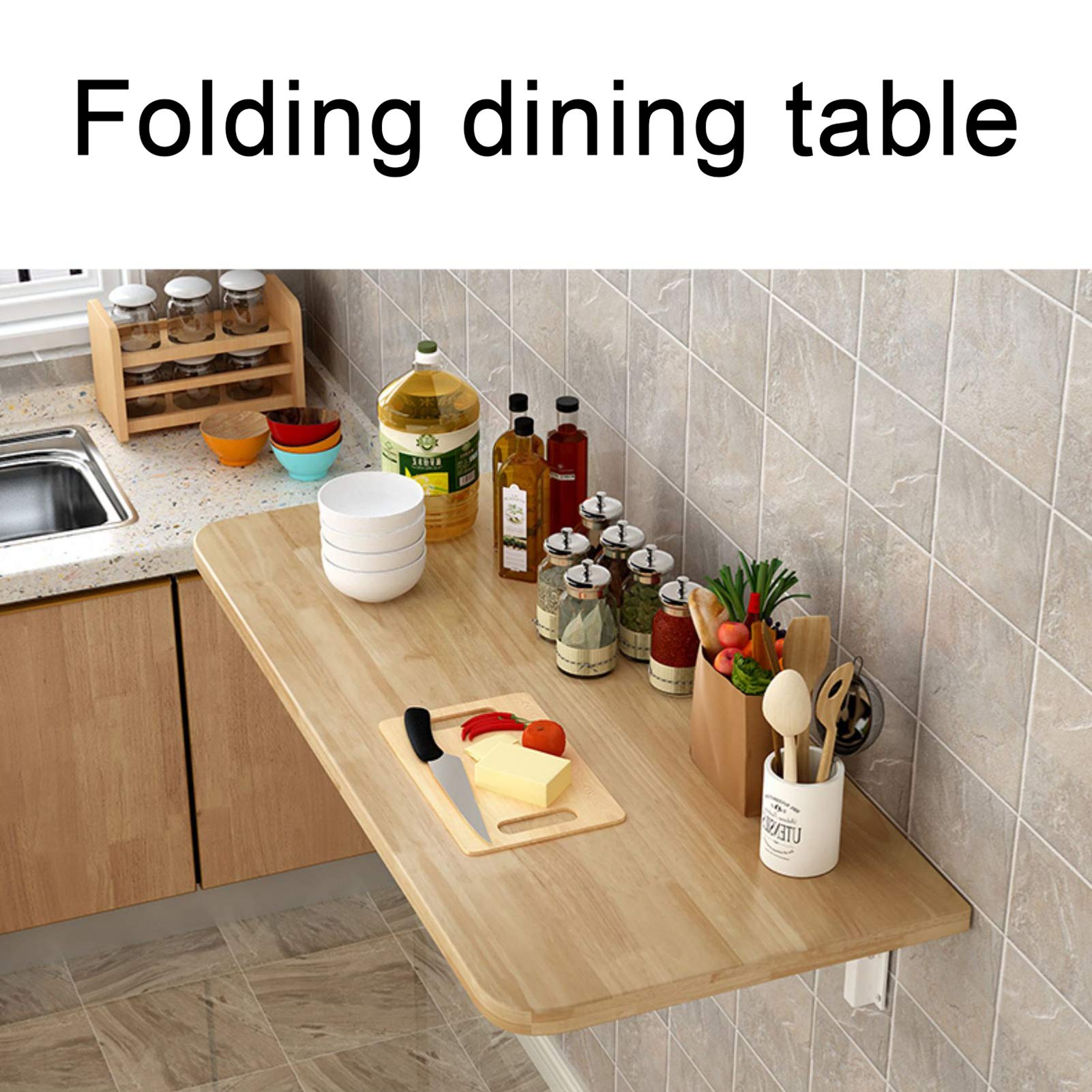 Feelme Wooden Corner Folding Computer Desk - Space Saving Wall Mounted Drop Leaf Table for Home Office, Study, Dining & Kids Room - Perfect for Small Apartments, Dorms & Workspaces