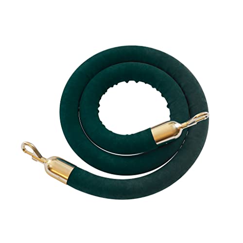 Dark Green Rope With Polished Brass Snap Ends