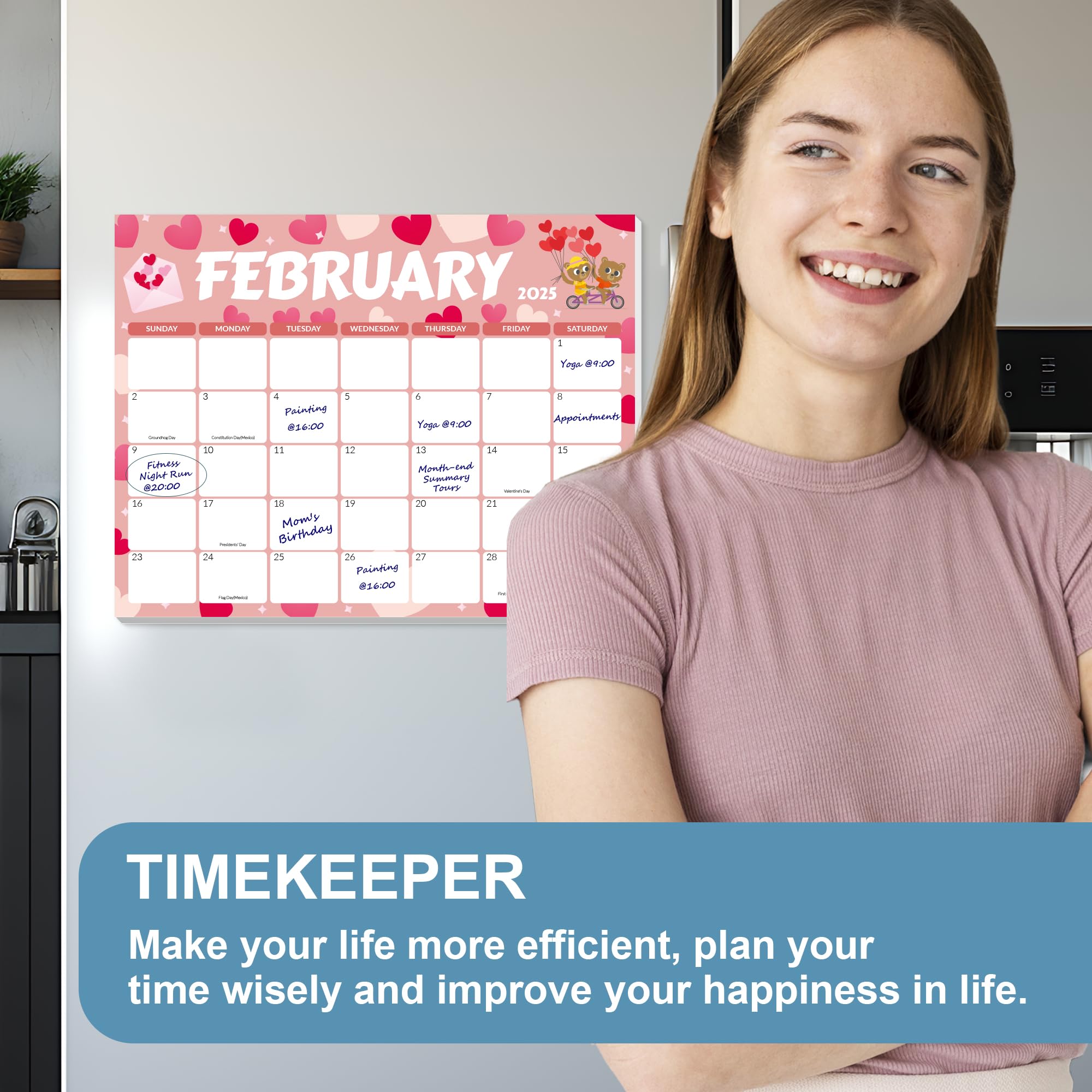GNL 2025-2026 Magnetic Refrigerator Calendar - 18 Month Monthly Planner from Now to December 2026 with Strong Magnet - 8.5