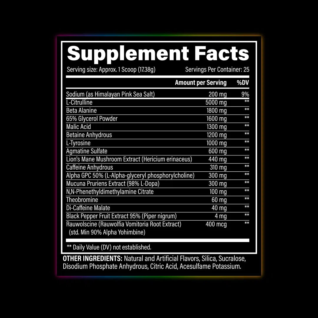 Black Magic Limited Edition BZRK Blackout Pre Workout Supplement - Boost Energy & Focus for Intense Gym Workouts & Bodybuilding Training