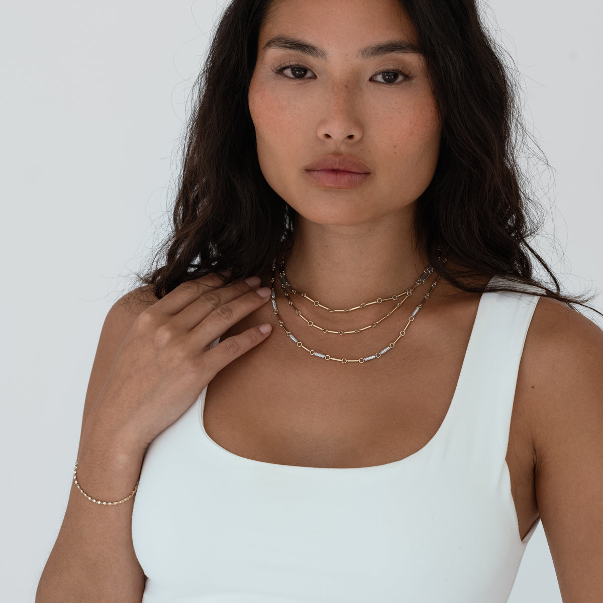 Layered Sloan Necklace for Women - Elegant Gold Plated Layered Chain Necklace - Perfect for Everyday Wear, Date Night & Special Occasions
