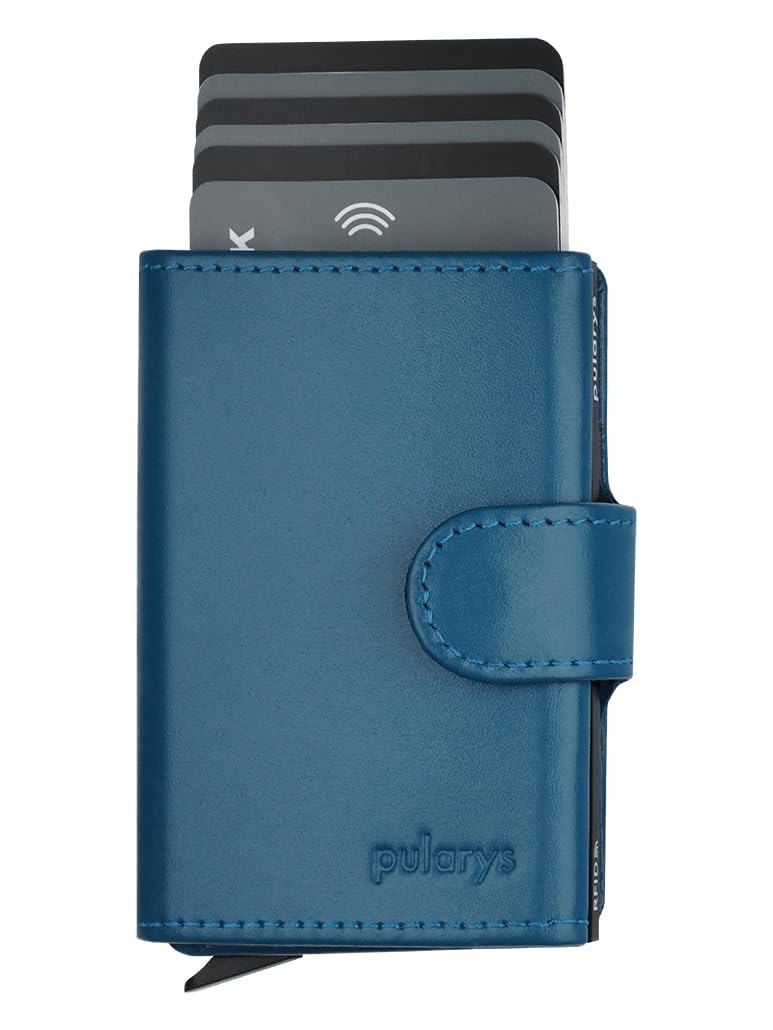 Premium Italian Leather RFID Blocking Mini Wallet SOLO - Slim Credit Card Holder with 9 Card Slots & Coin Pocket for Men & Women - Perfect for Travel, Business & Everyday Use