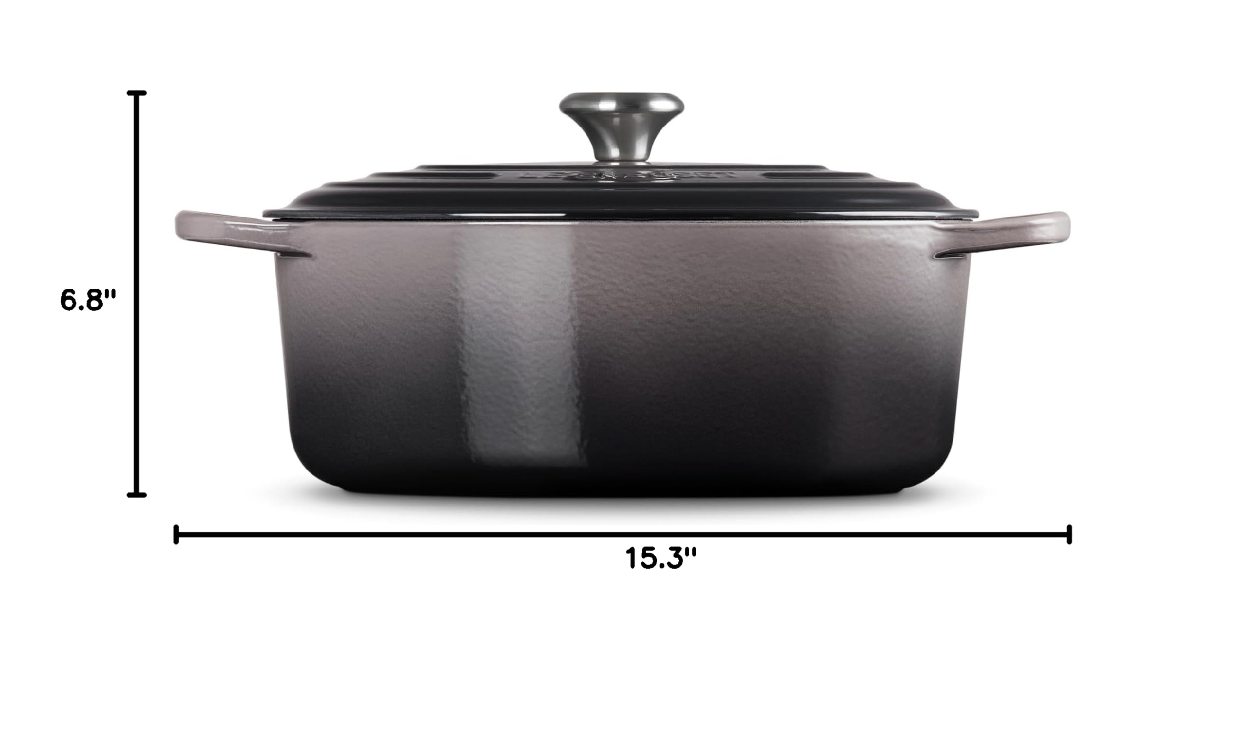 Le Creuset Signature Enameled Cast Iron Oval Dutch Oven 6.75 Quart - Oyster Color | Premium Kitchen Cookware for Braising, Stewing & Baking | Perfect for Family Dinners & Holiday Meals
