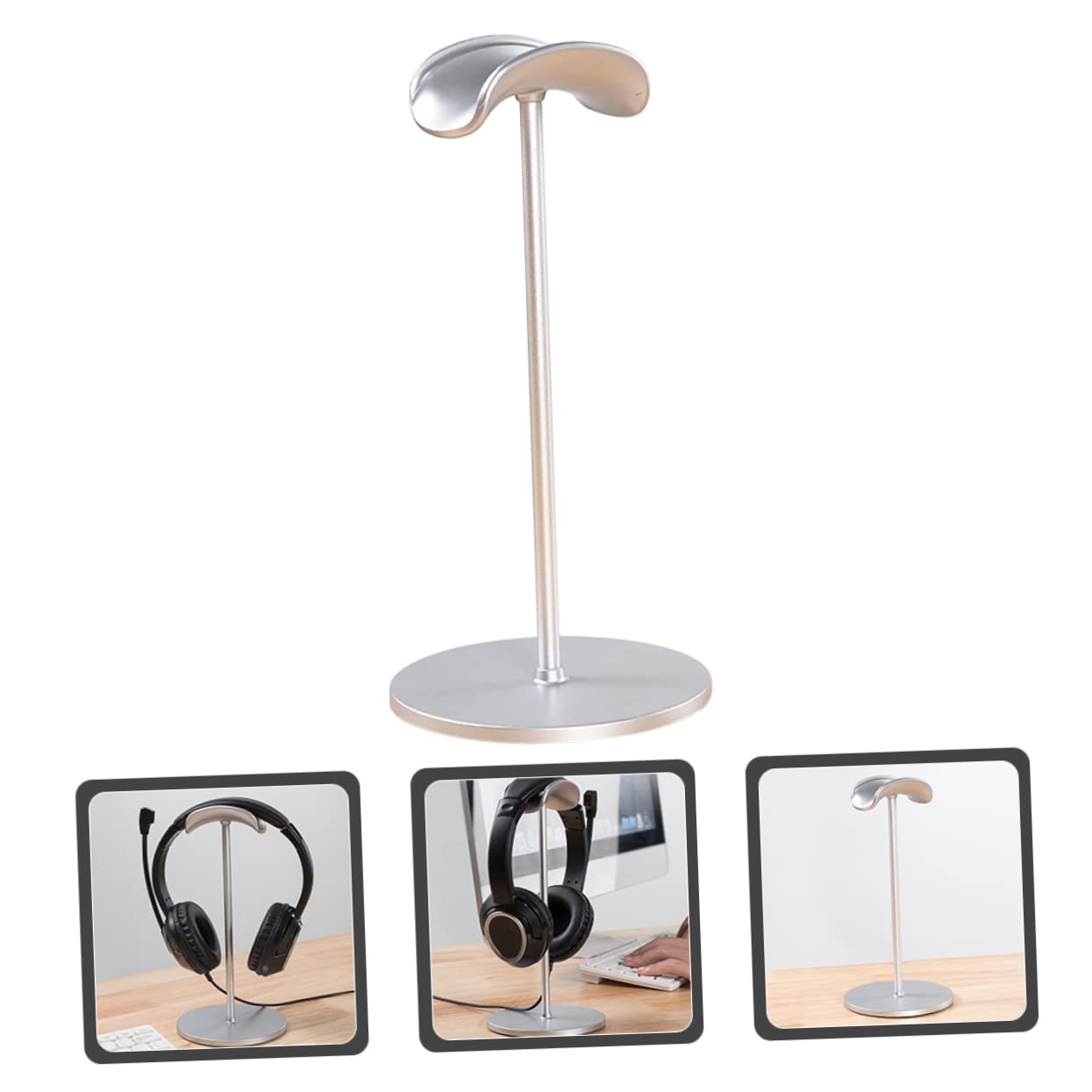 Cabilock 4-Pack Headphone Stand Holder - ABS Desktop Headset Display Rack for Gaming, Office & Studio Organization - Space-Saving Headphone Organizer for Desk, Workstation & Entertainment Setup