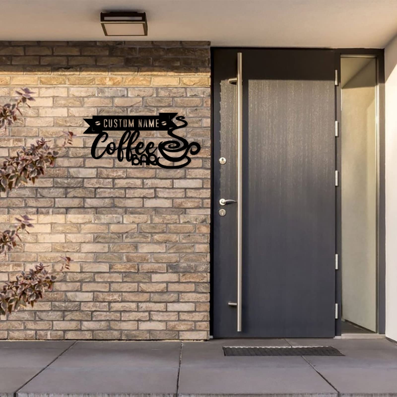 Custom Coffee Bar Sign - Personalized Metal Wall Art for Coffee Lovers - Engraved Last Name Sign - Perfect for Home Cafe Decor & Coffee Shop Wall Art