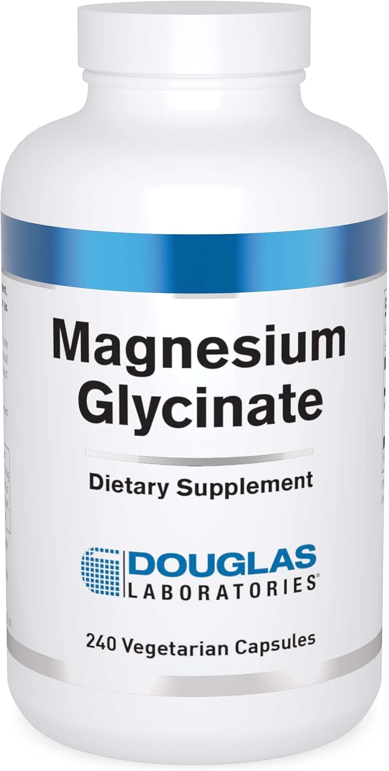 Douglas Labs Magnesium Glycinate Supplement - 120 Capsules for Stress Relief, Sleep Support & Muscle Relaxation - Vegan, Non-GMO - Perfect for Athletes & Busy Professionals