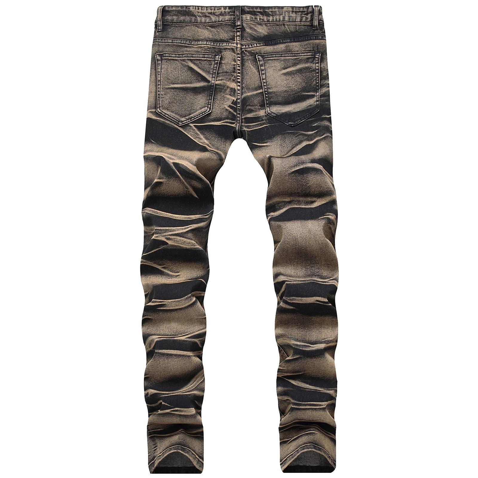 Vintage Distressed Men's Jeans - Frayed Hem & Ripped Denim Pants for Casual Wear | Work, Street Style & Everyday Outfits