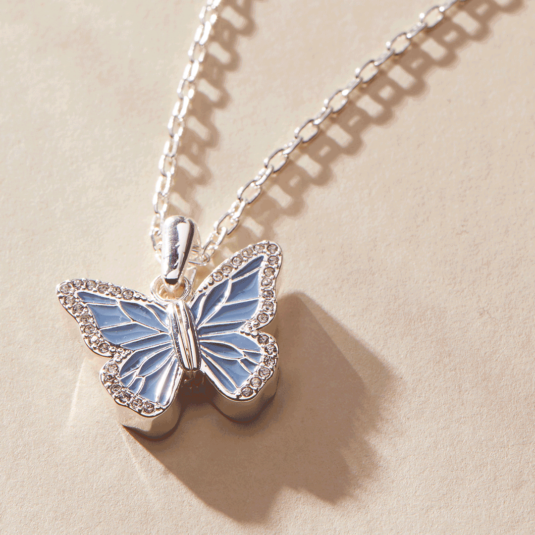 Butterfly Mantra Necklace for Women - Spiritual Jewelry with Inspirational Message - Perfect for Meditation, Yoga & Daily Wear