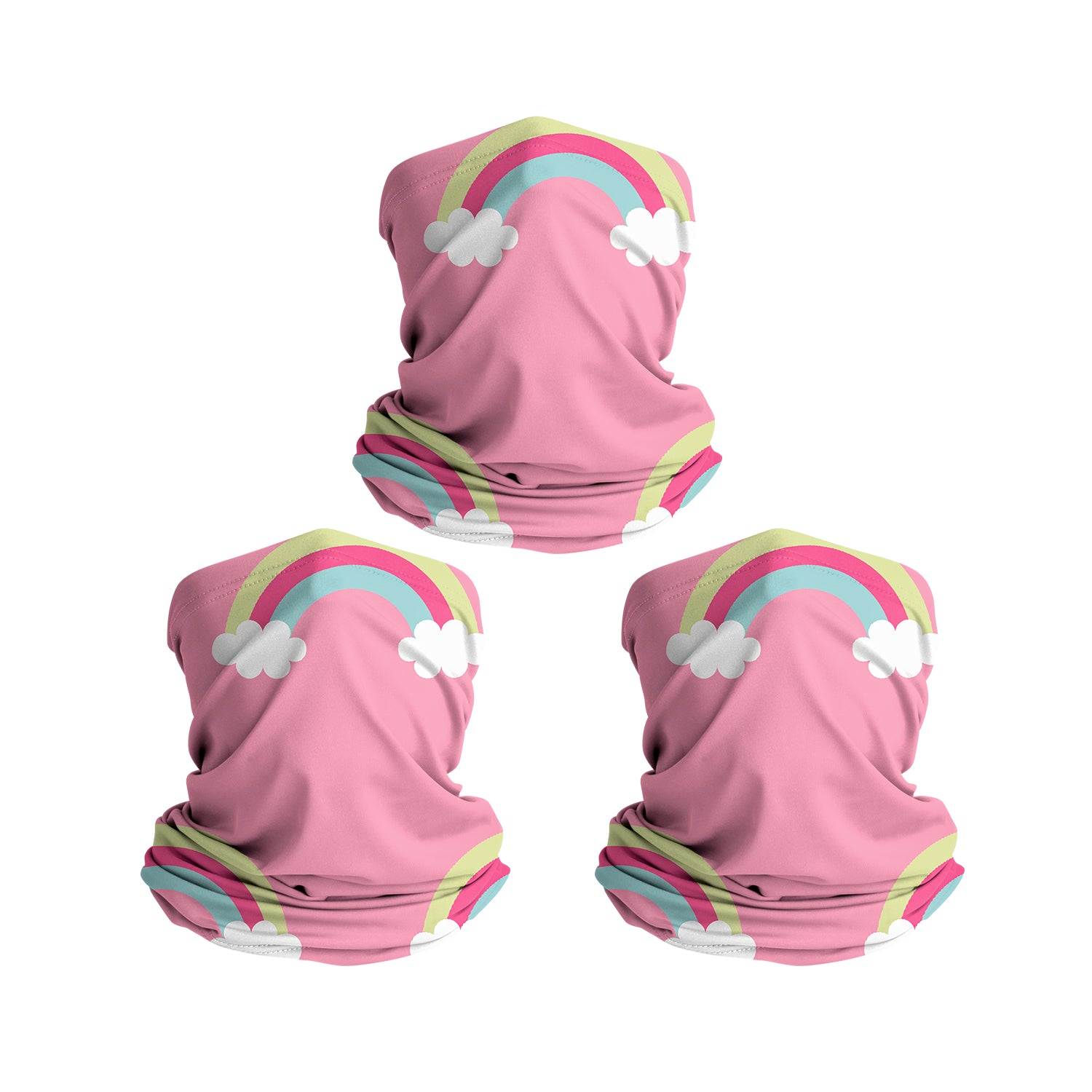 TJKL102 (3 Pack) Kids Bandanas & Neck Gaiters - Soft Cotton Face Coverings for Outdoor Play, Sports & Sun Protection - Unisex Children's Fashion Accessories for Hiking, Cycling & School Activities