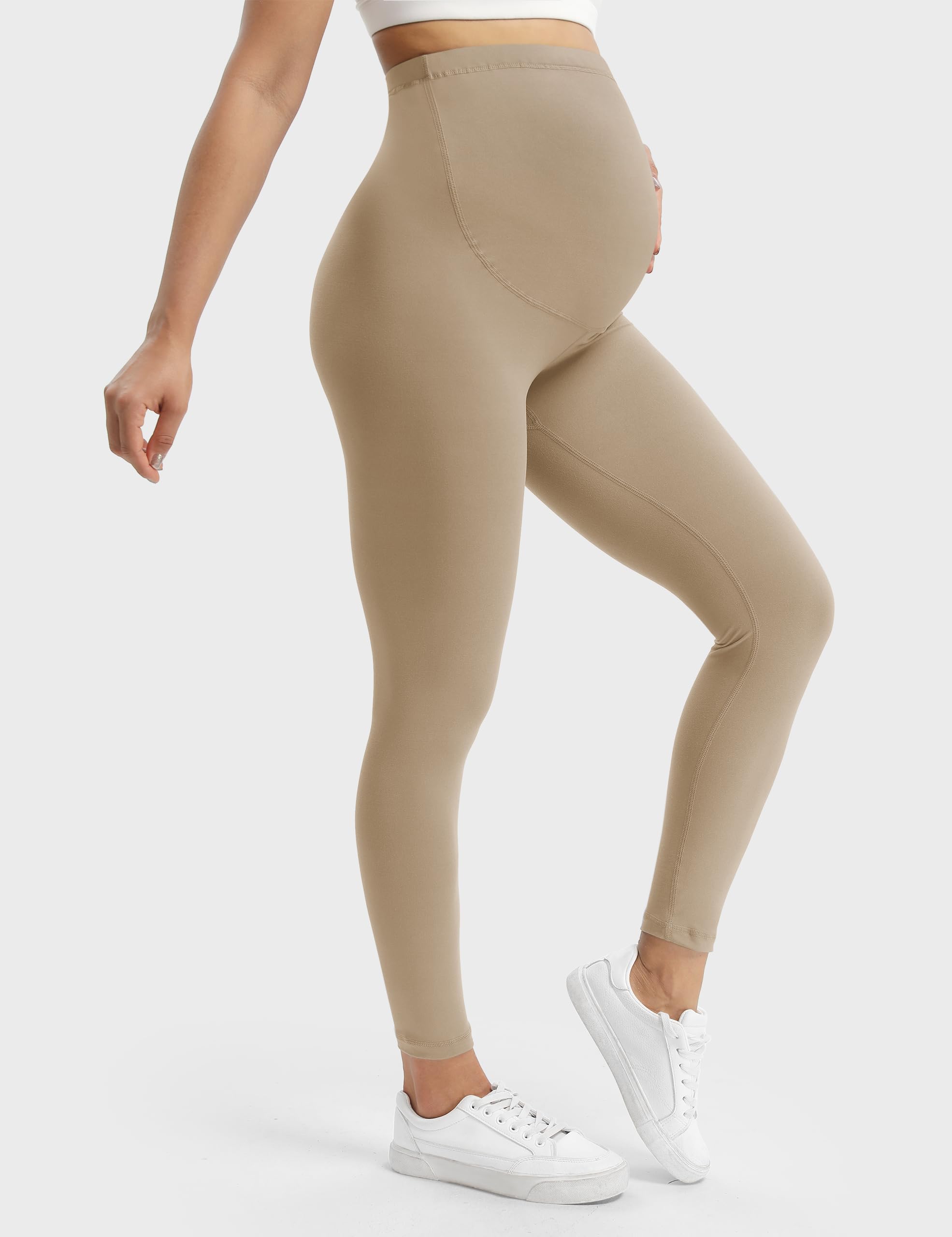 Buttergene Women's Maternity Leggings - Over The Belly Pregnancy Yoga Pants for Workout & Comfort - Perfect for Prenatal Exercise, Yoga, and Everyday Wear