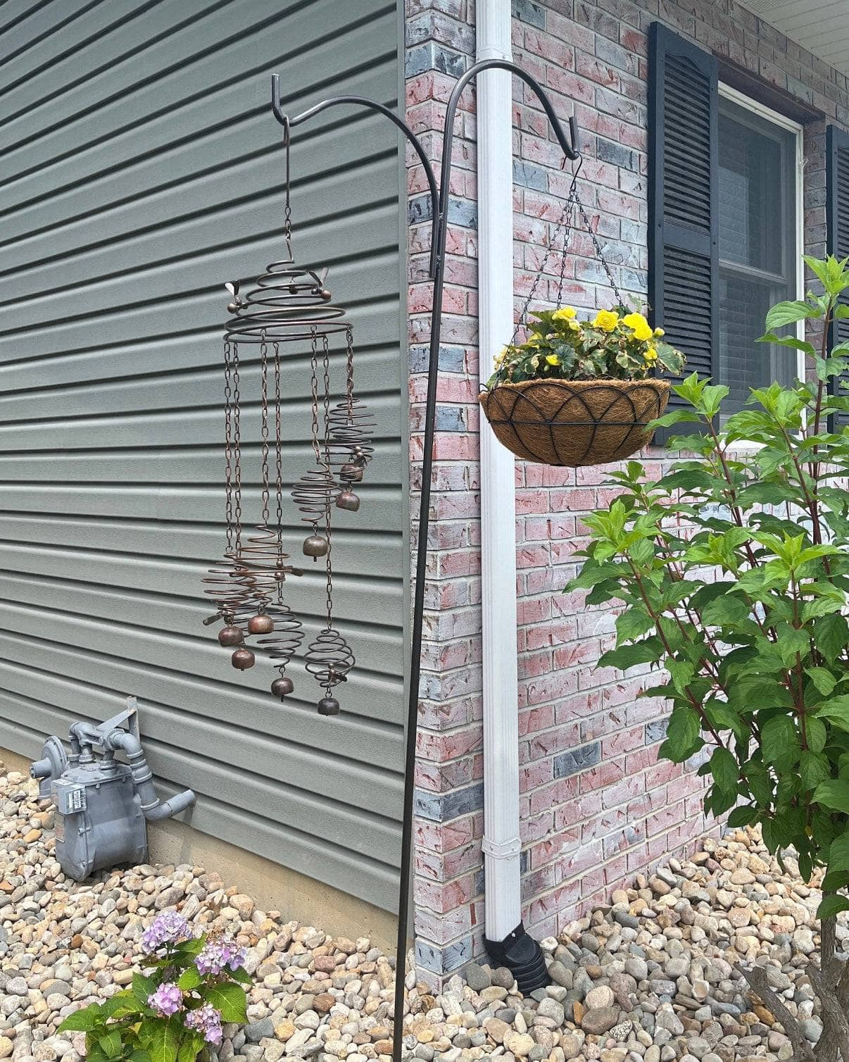 Bee Spiral with Bells - Handmade Wind Chime for Outdoor Garden Decor | Soothing Wind Sounds for Patio, Porch & Backyard Relaxation