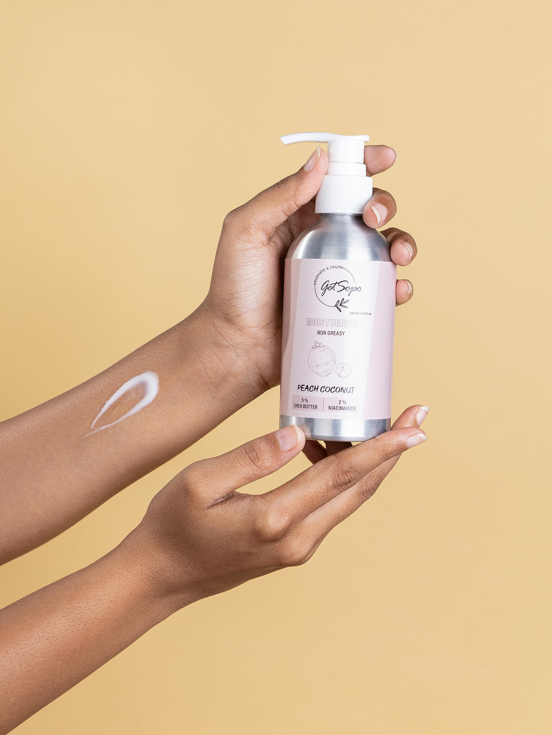 Sopo Shea Butter & Niacinamide Body Moisturizer - Non-Greasy Lotion for Dry, Oily & Combination Skin - 200ml - Hydrating Daily Skincare for Men & Women - Perfect for After Shower, Gym & Nighttime Use