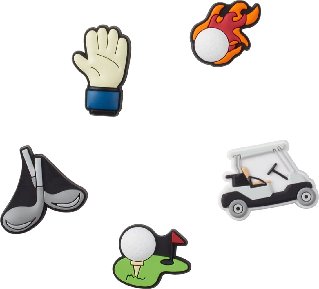 Crocs Jibbitz 5-Pack Shoe Charms - Fun & Colorful Shoe Accessories for Crocs Clogs - Perfect for Customizing Kids & Adults Footwear | Great for School, Beach & Casual Wear